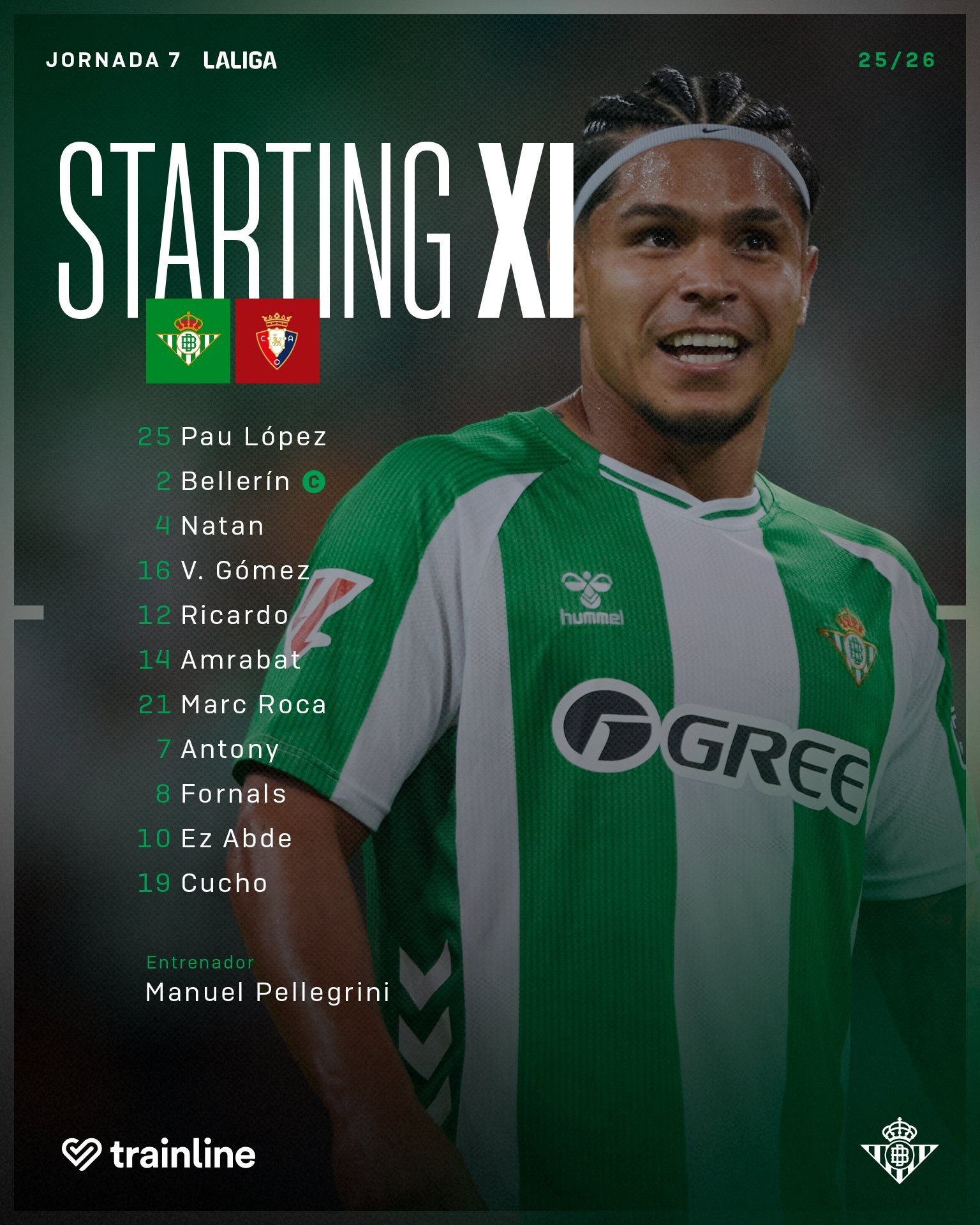 Betis - Osasuna: resumen, resultado y goles del partido de LaLiga EA Sports