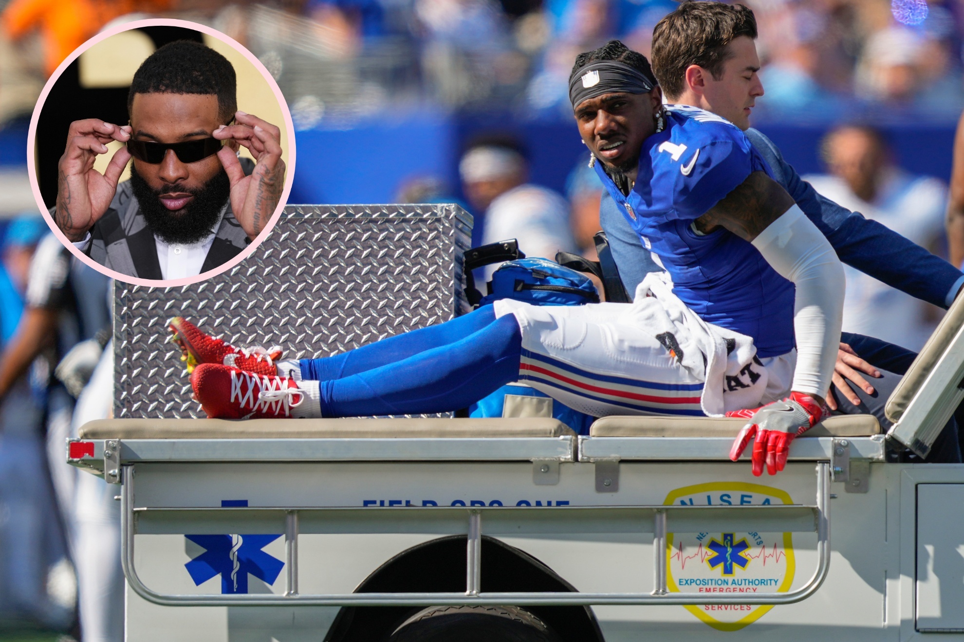 Robert Griffin III says Giants must sign OBJ after Malik Nabers injury.
