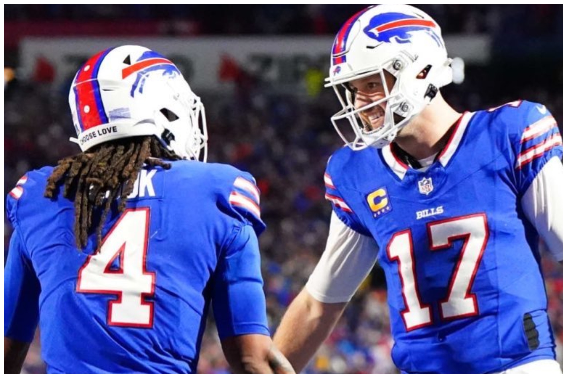 James Cook and Josh Allen