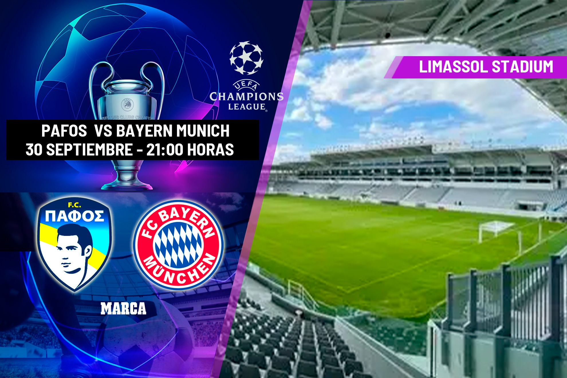 Pafos - Bayern Múnich: resumen, resultado y goles