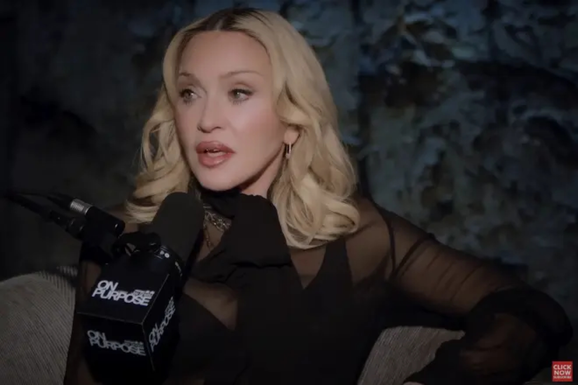 Madonna, during the interview.