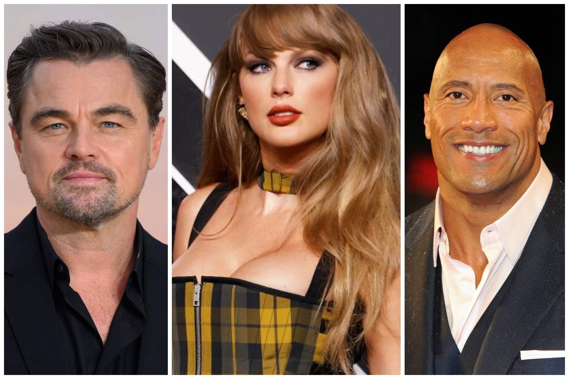Loenardo DiCaprio, Taylor Swift and The Rock