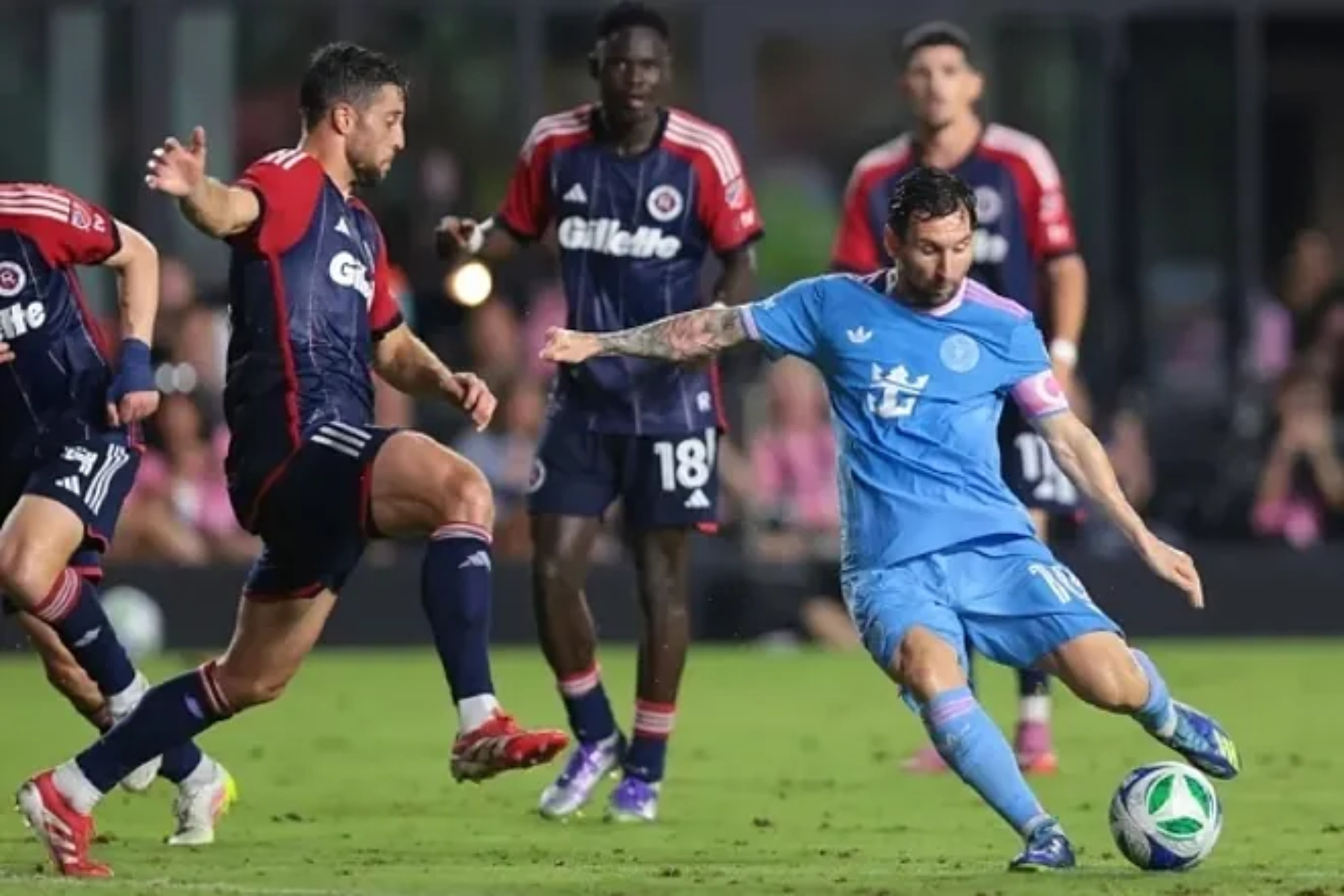 Messi during the match against the New England Revolution.