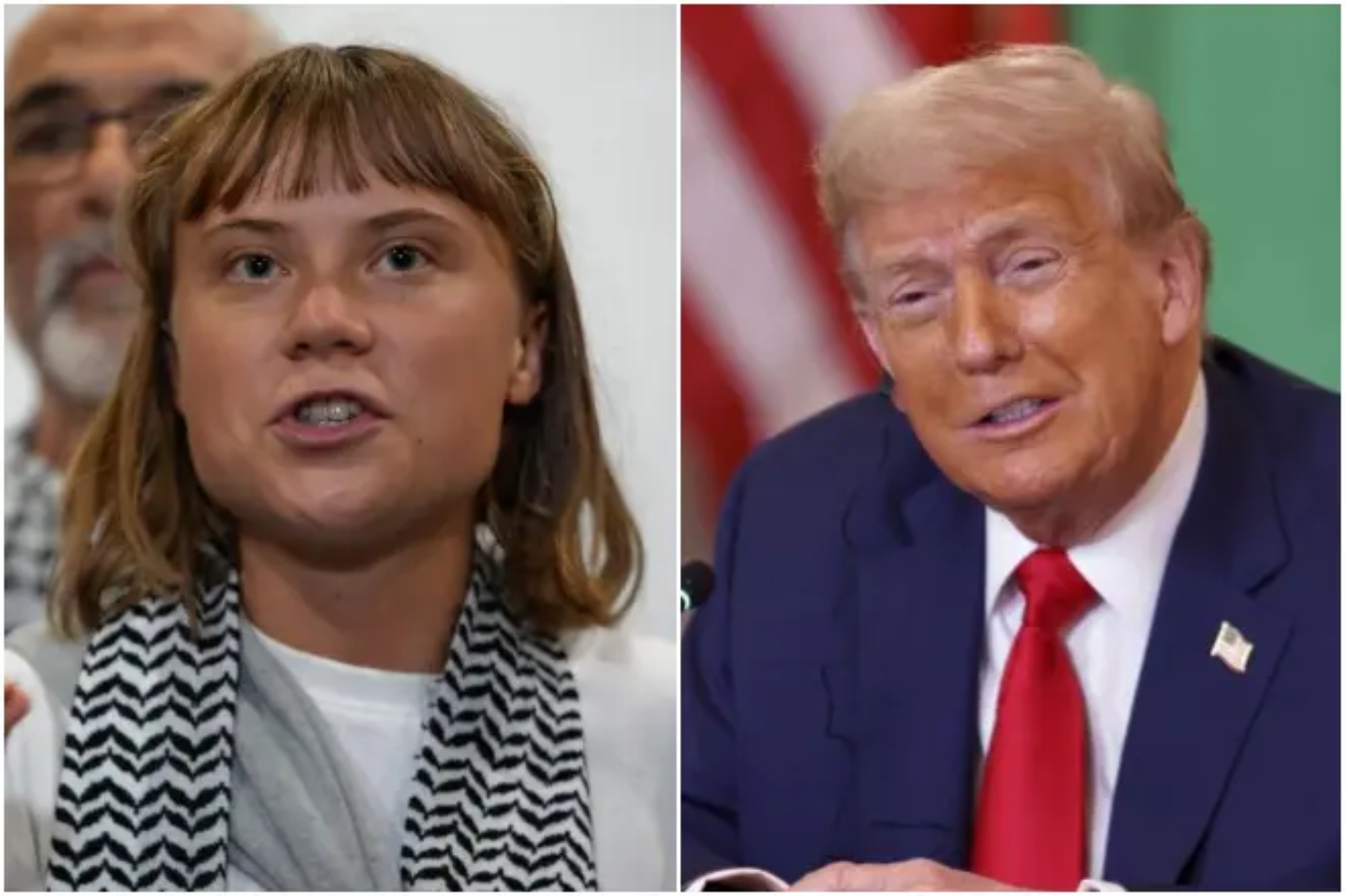 Greta Thunberg and Donald Trump.