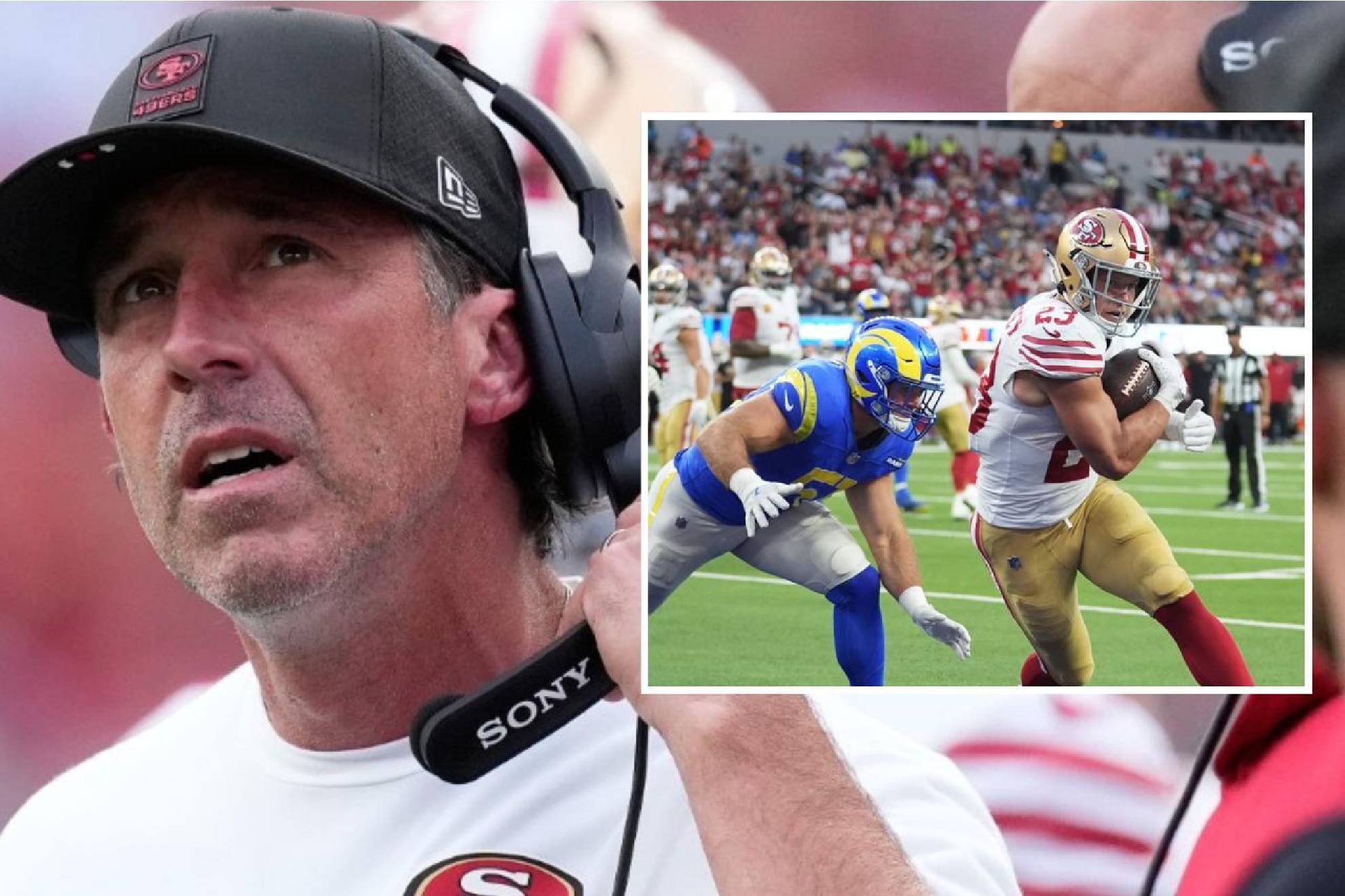 Christian McCaffrey and Kyle Shanahan