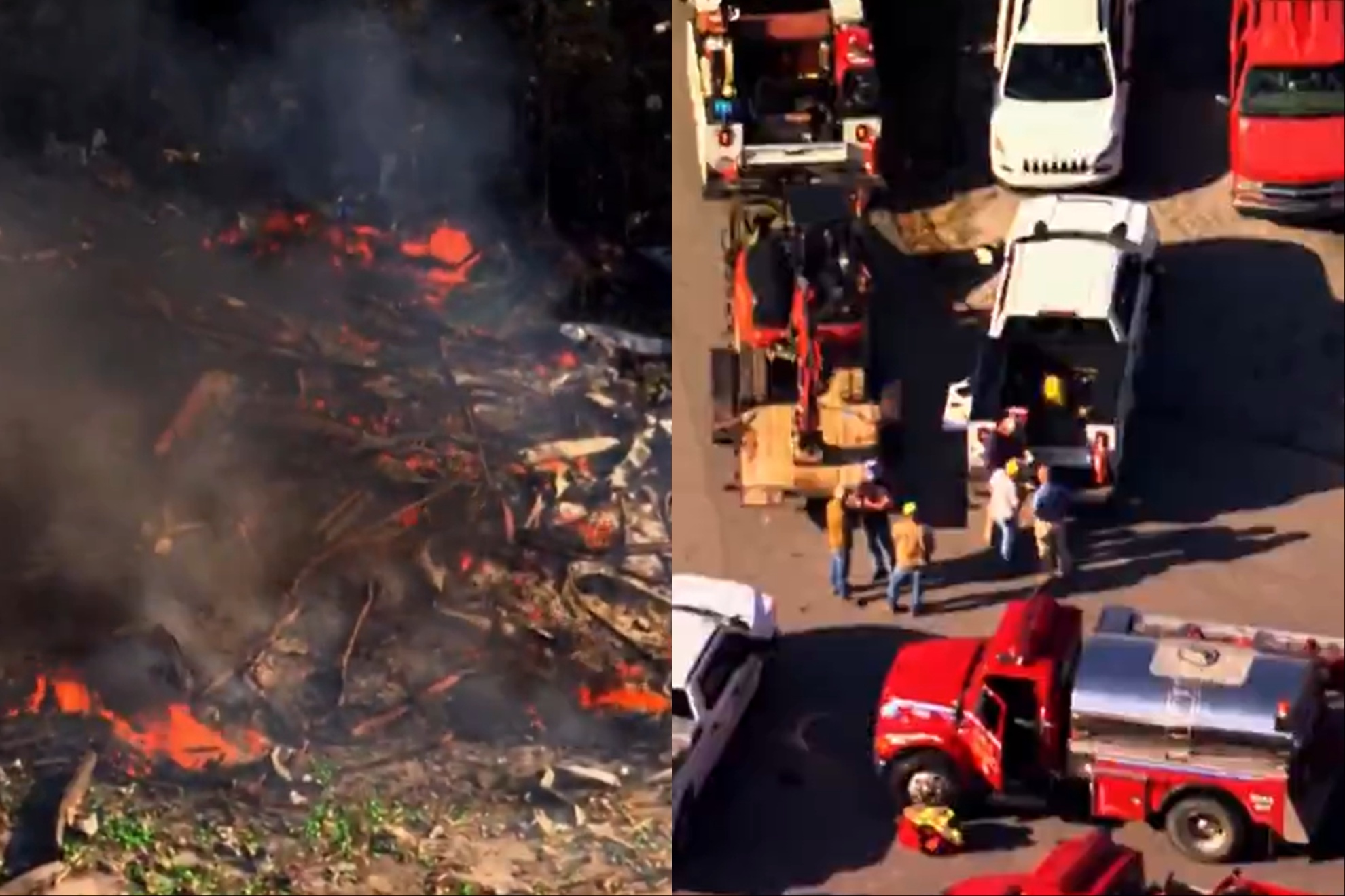 The aftermath of the Tennessee bomb factory explosion