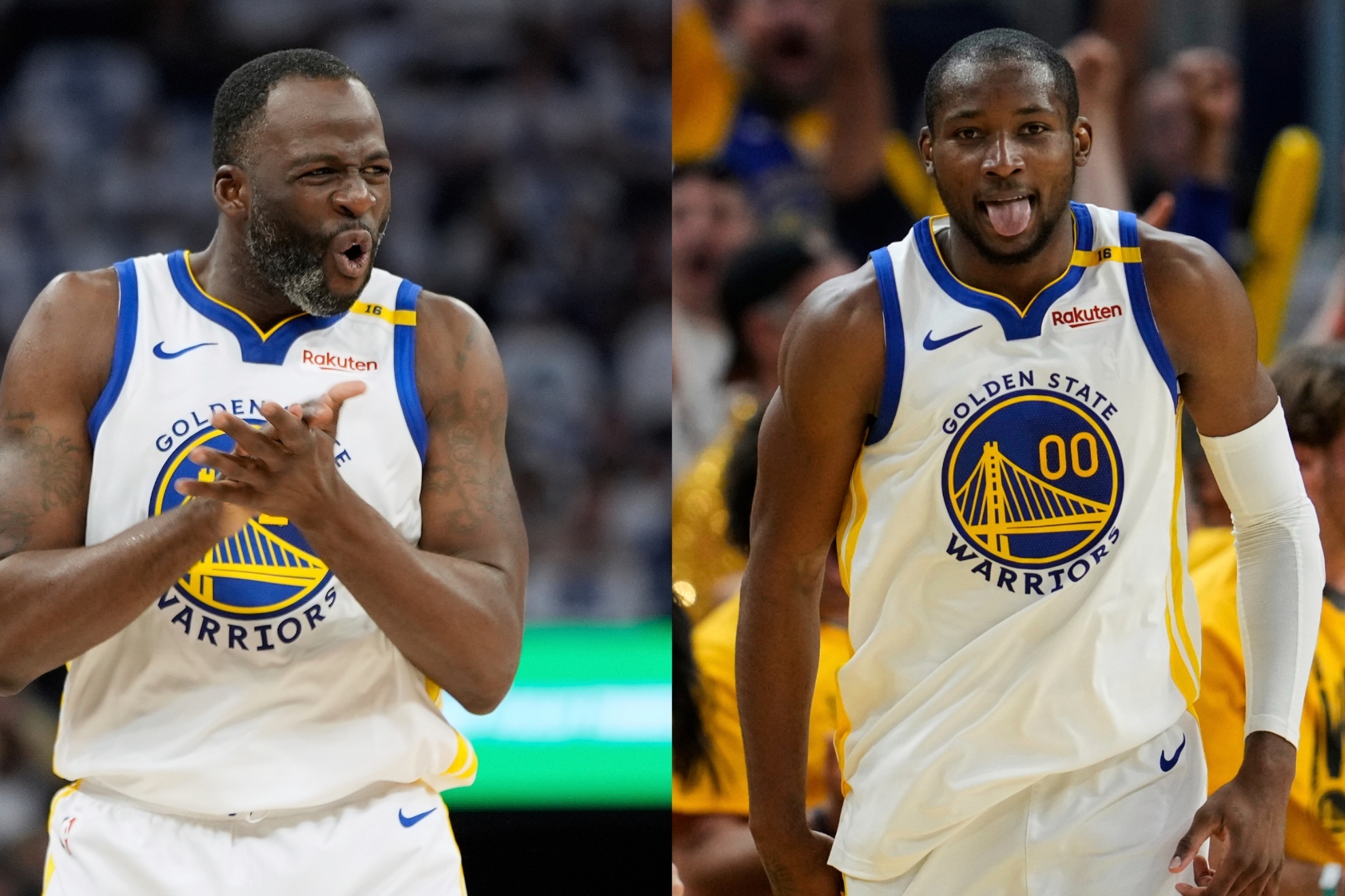 Draymond Green points at Jonathan Kuminga as the Warriors future.