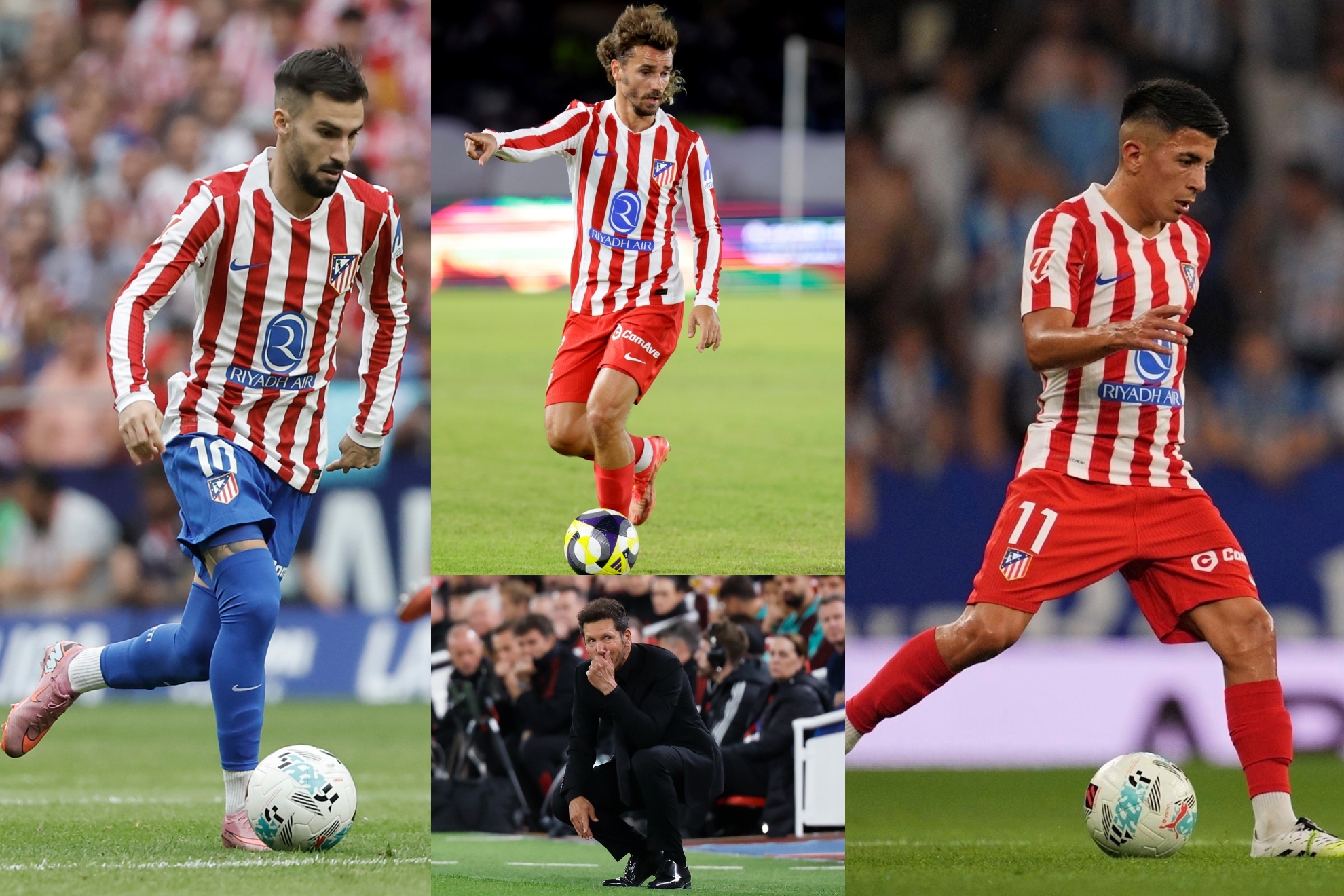 BAENA, GRIEZMANN Y ALMADA, DOS PLAZAS PARA TRES.