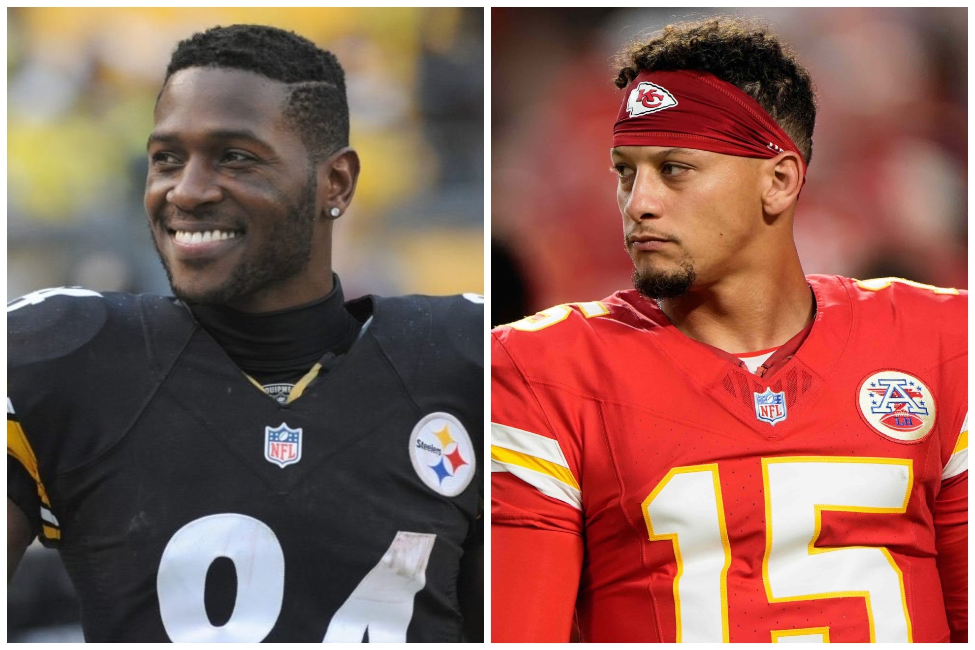 Antonio Brown and Patrick Mahomes
