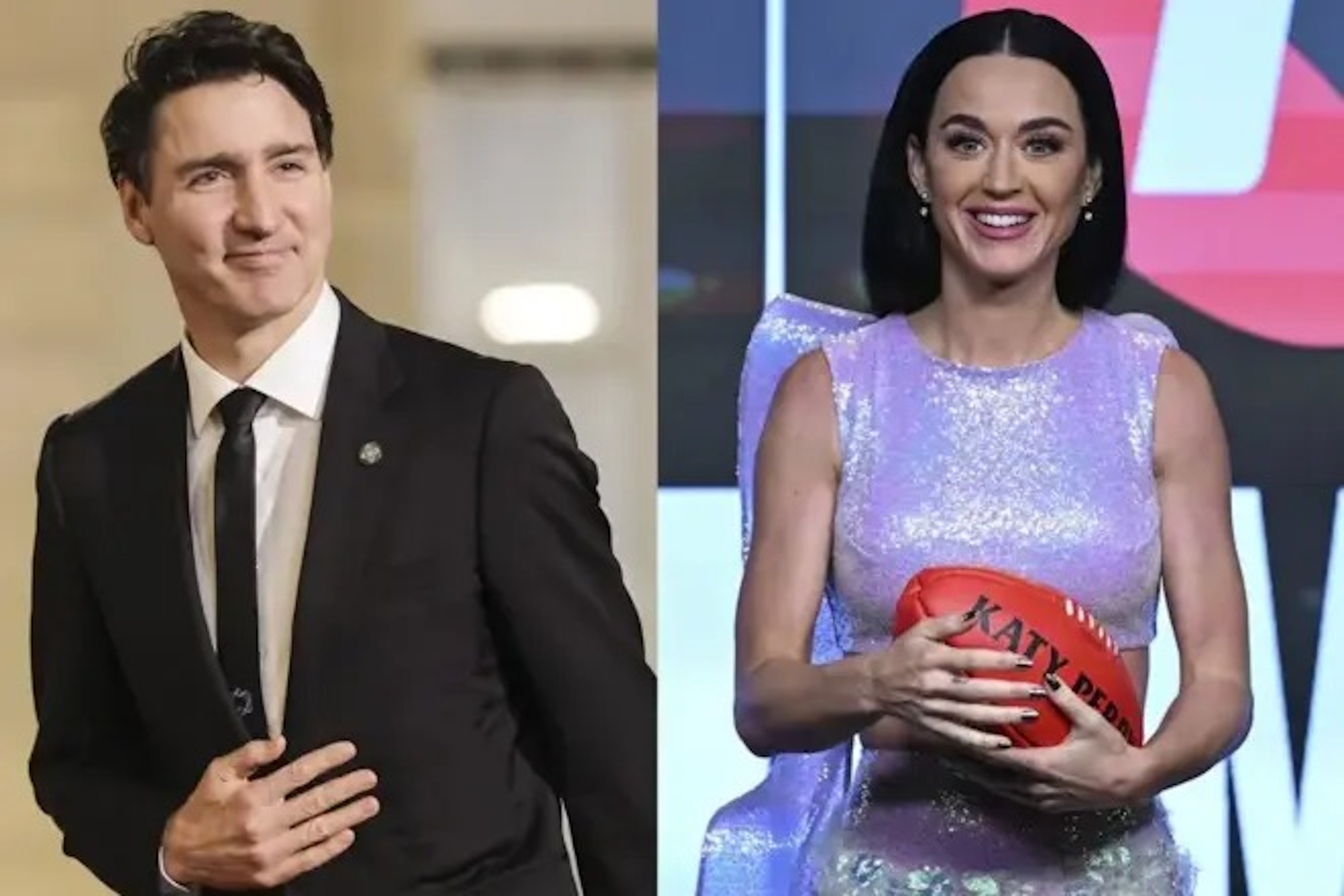 Katy Perry and Justin Trudeau pose for the first time in celebration of the singers birthday in Paris