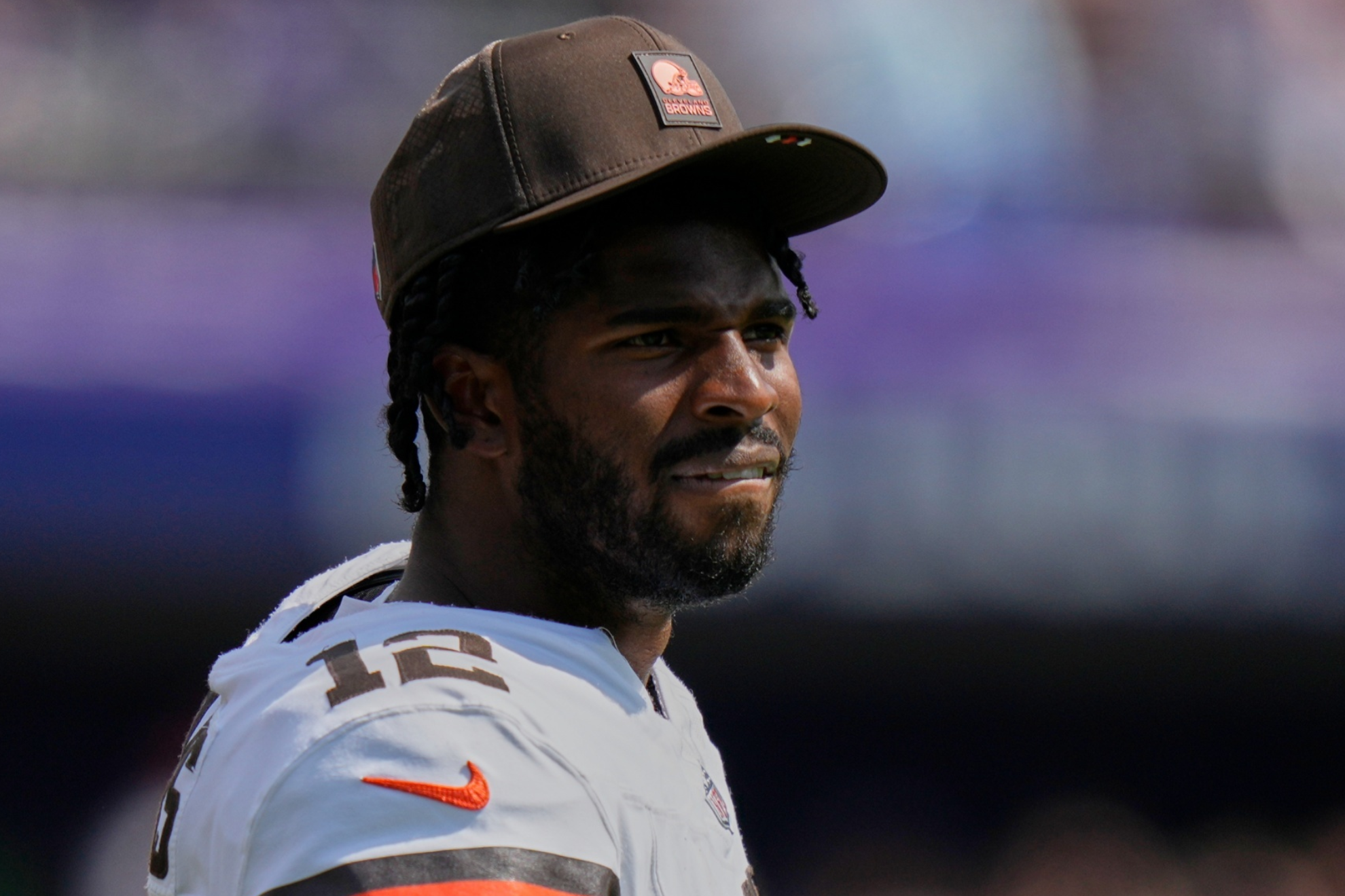 Cleveland Browns rookie Shedeur Sanders remains on the sidelines