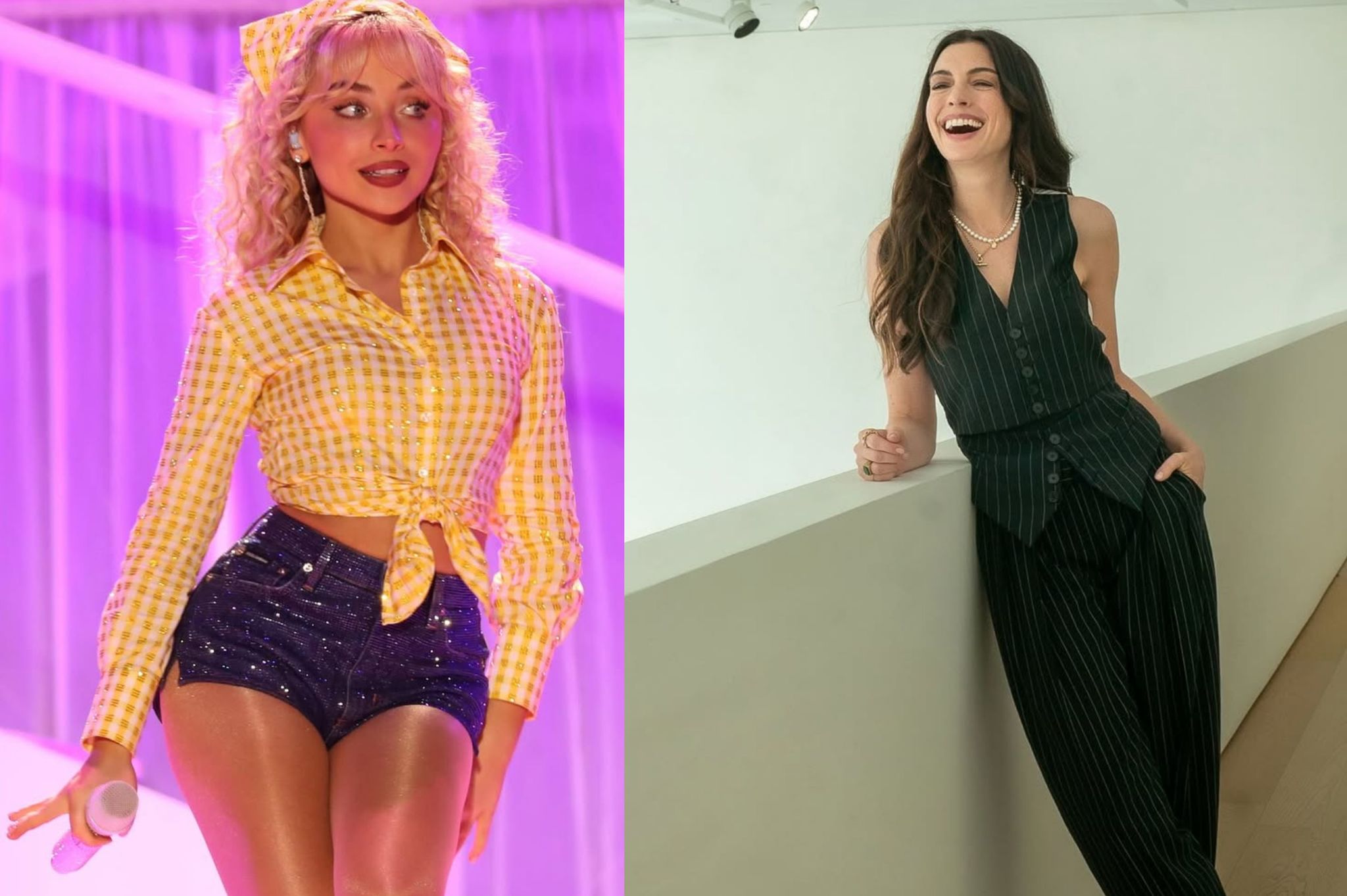 Anne Hathaway is the princess arrested of the night at Sabrina Carpenters concert.