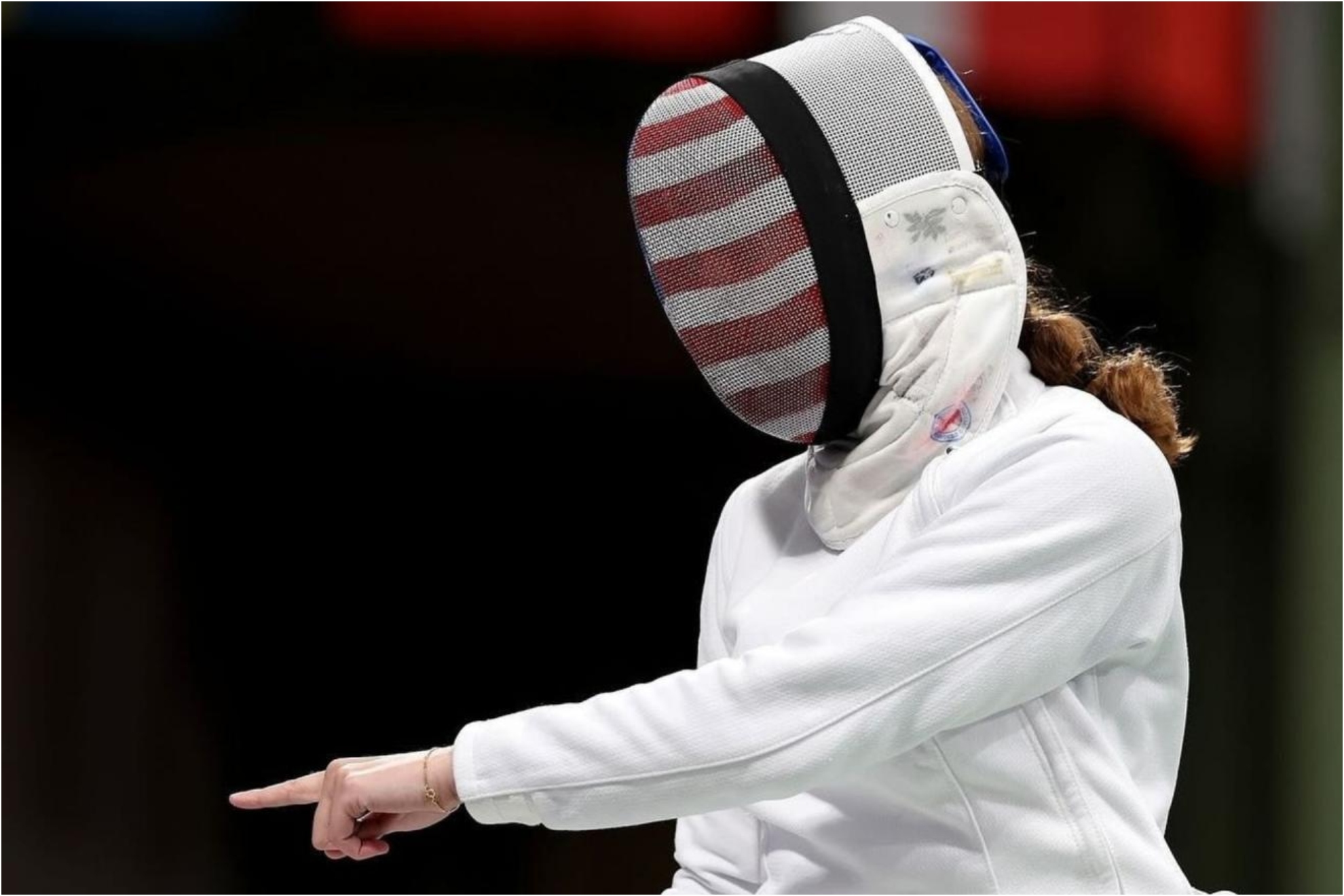 One of the female fencers who filed the class action lawsuit.