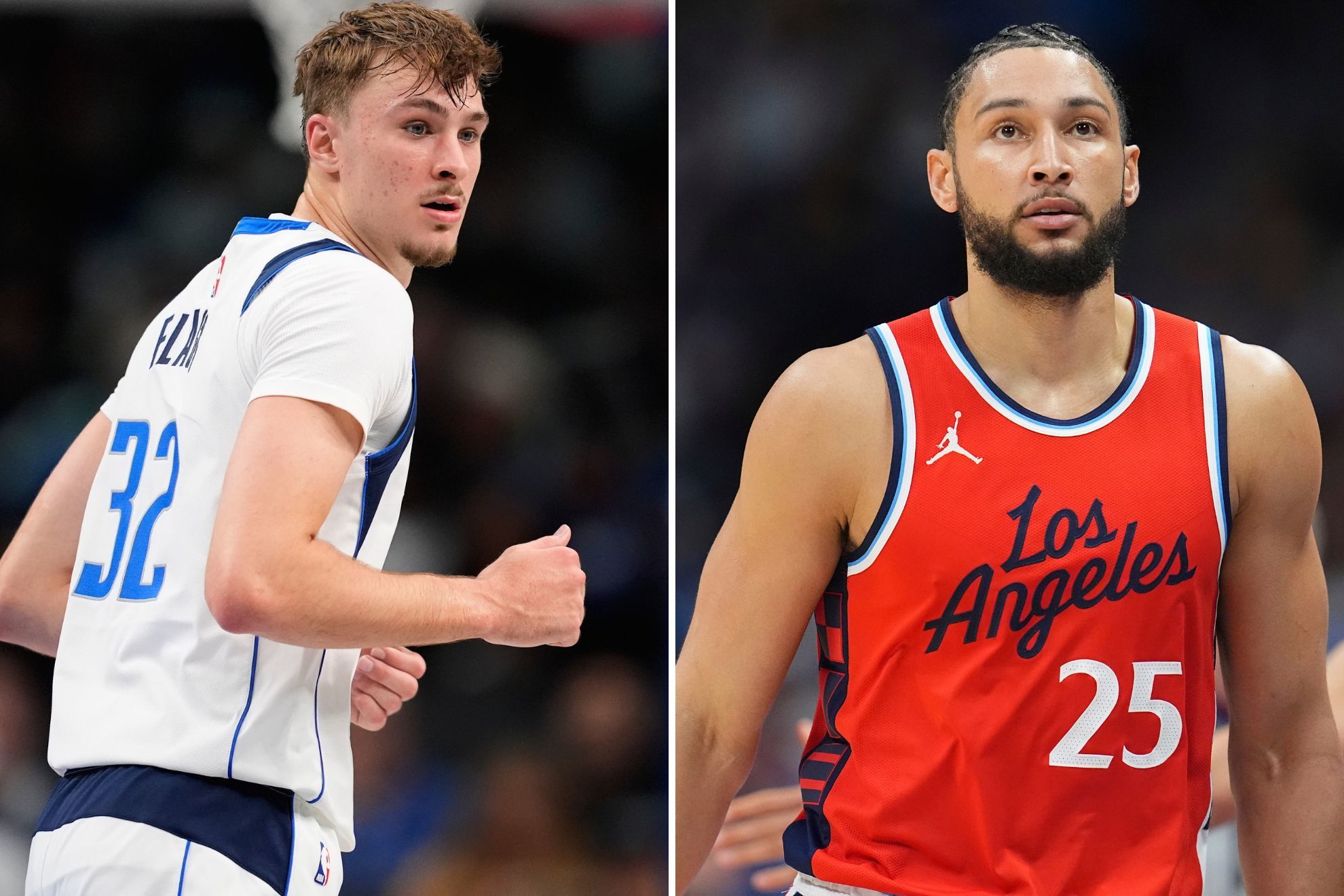 Flagg (l), the first overall pick in the draft, had a solid performance with 20 points.