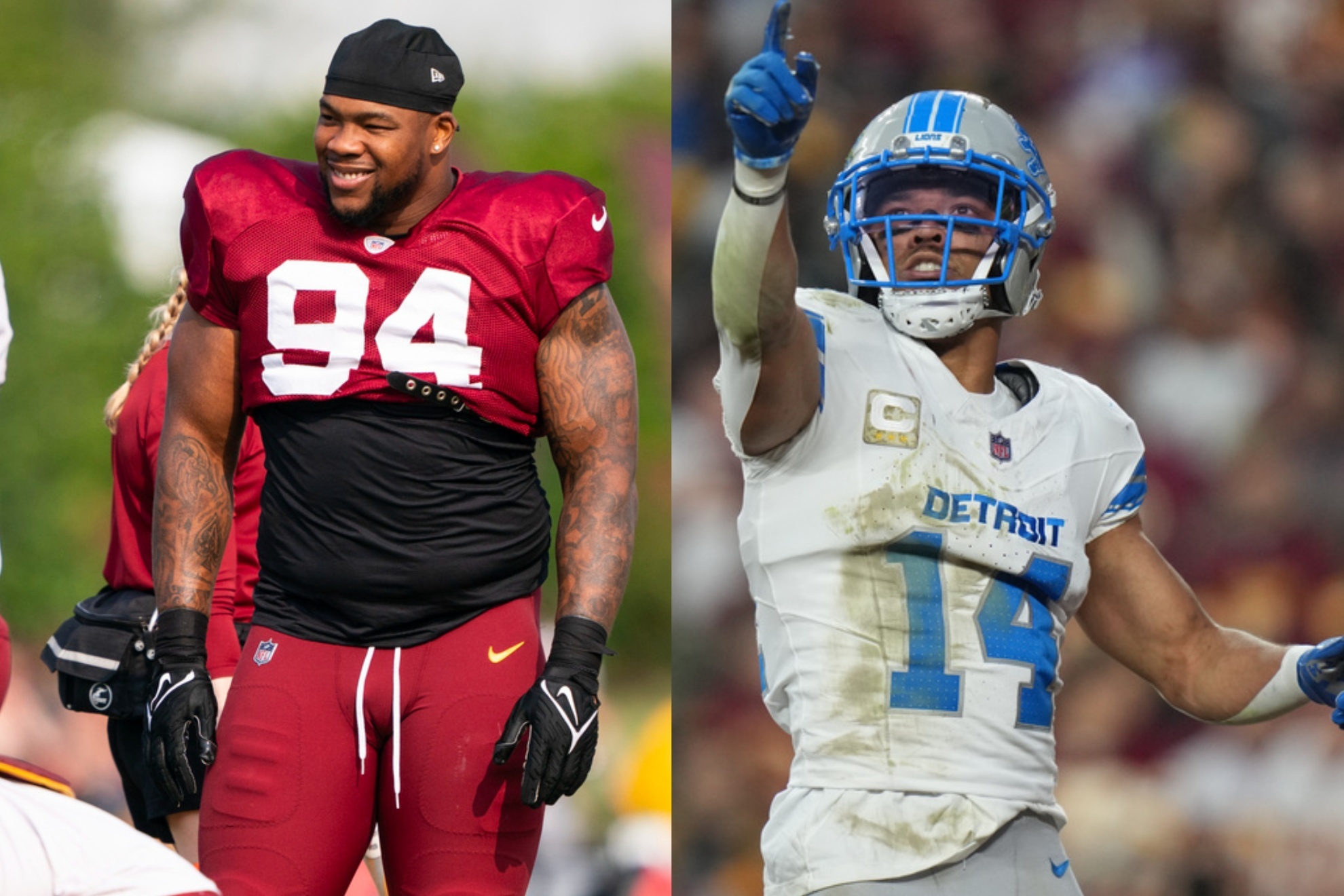 Daron Payne was ejected after punching Amon-Ra St. Brown in the helmet.