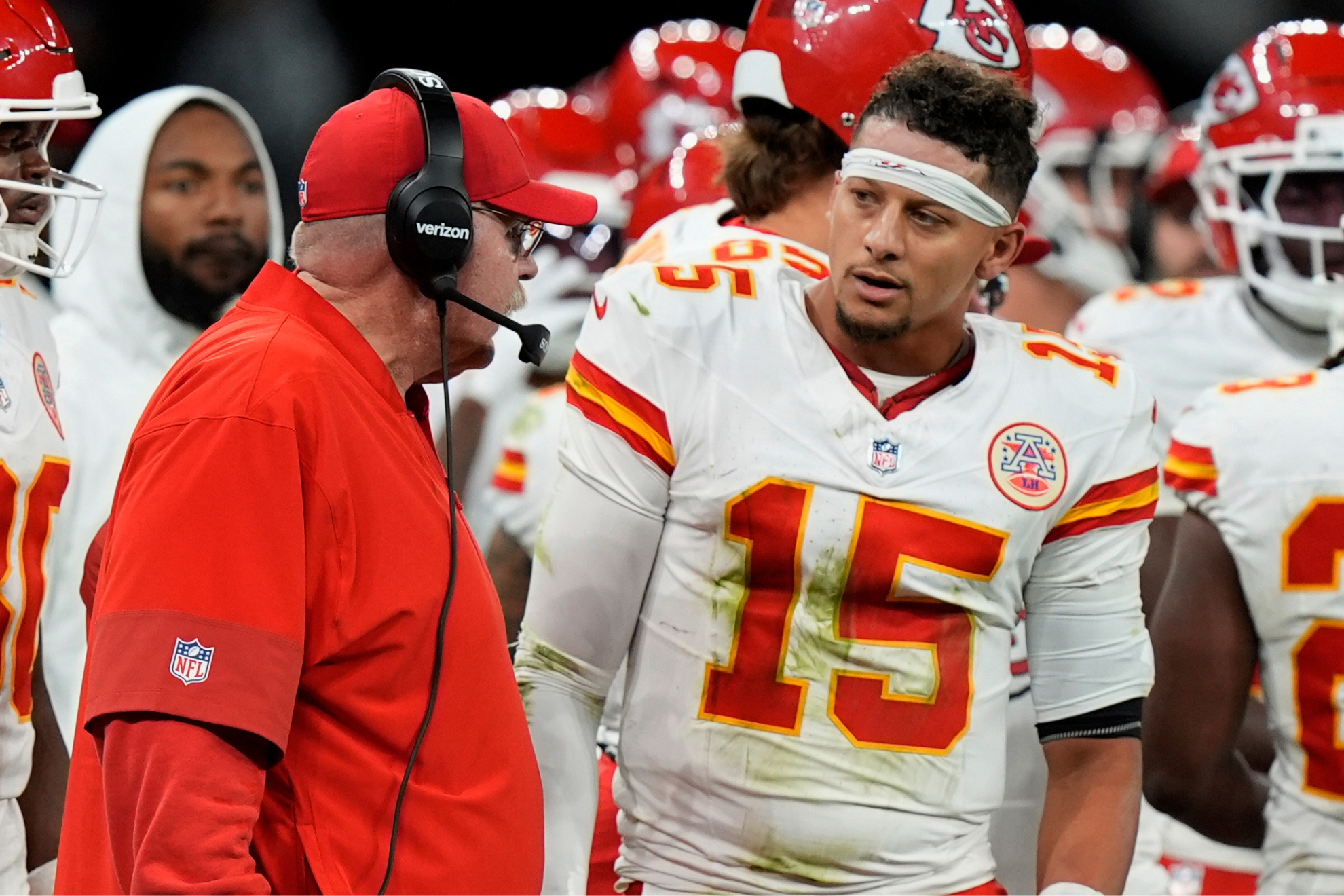 Andy Reid (left) and Patrick Mahomes (right) need all hands on deck for the Kansas City Chiefs final stretch run in 2025.