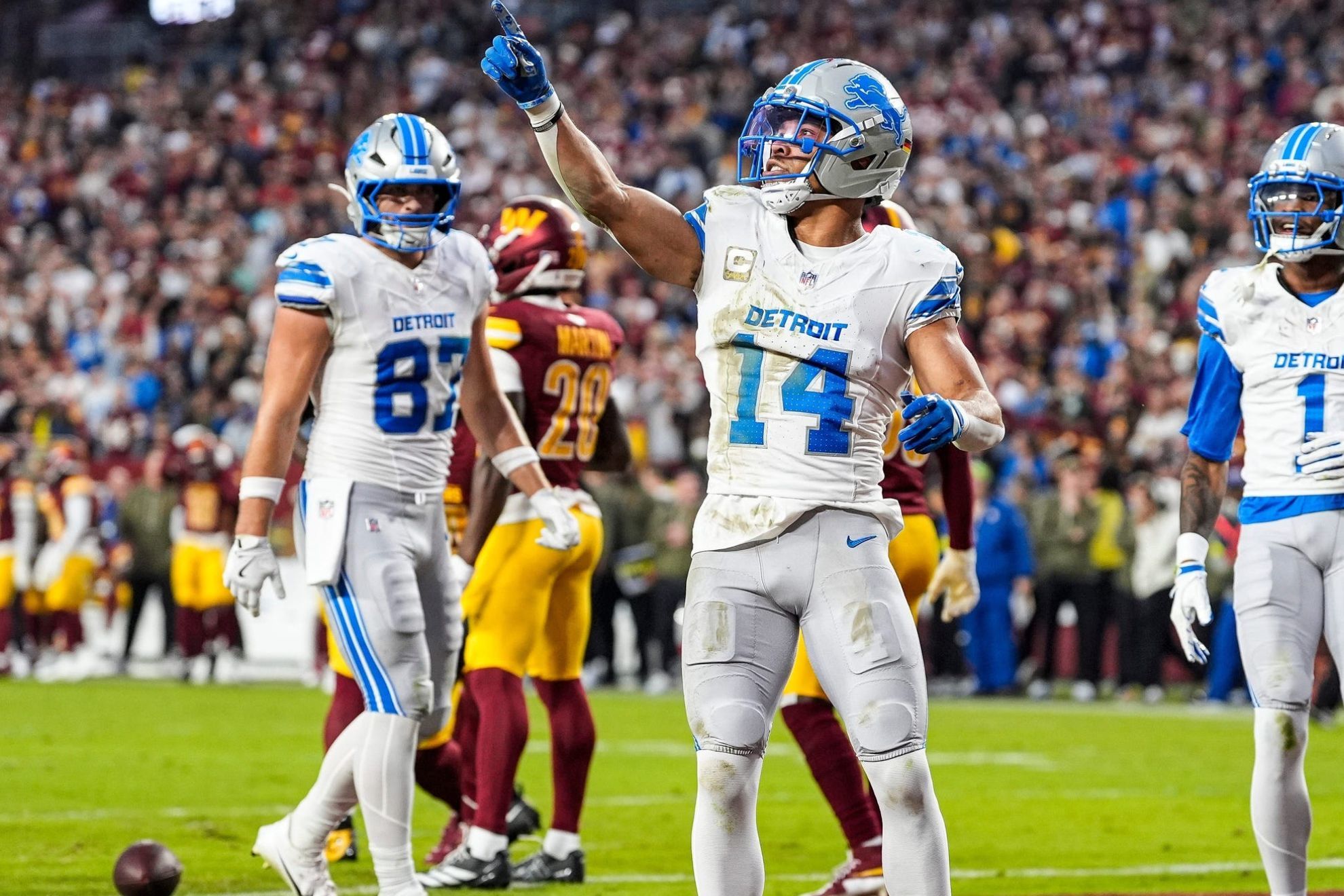 During the game, Lions head coach Dan Campbell took on the role of offensive coordinator, replacing rookie John Morton.