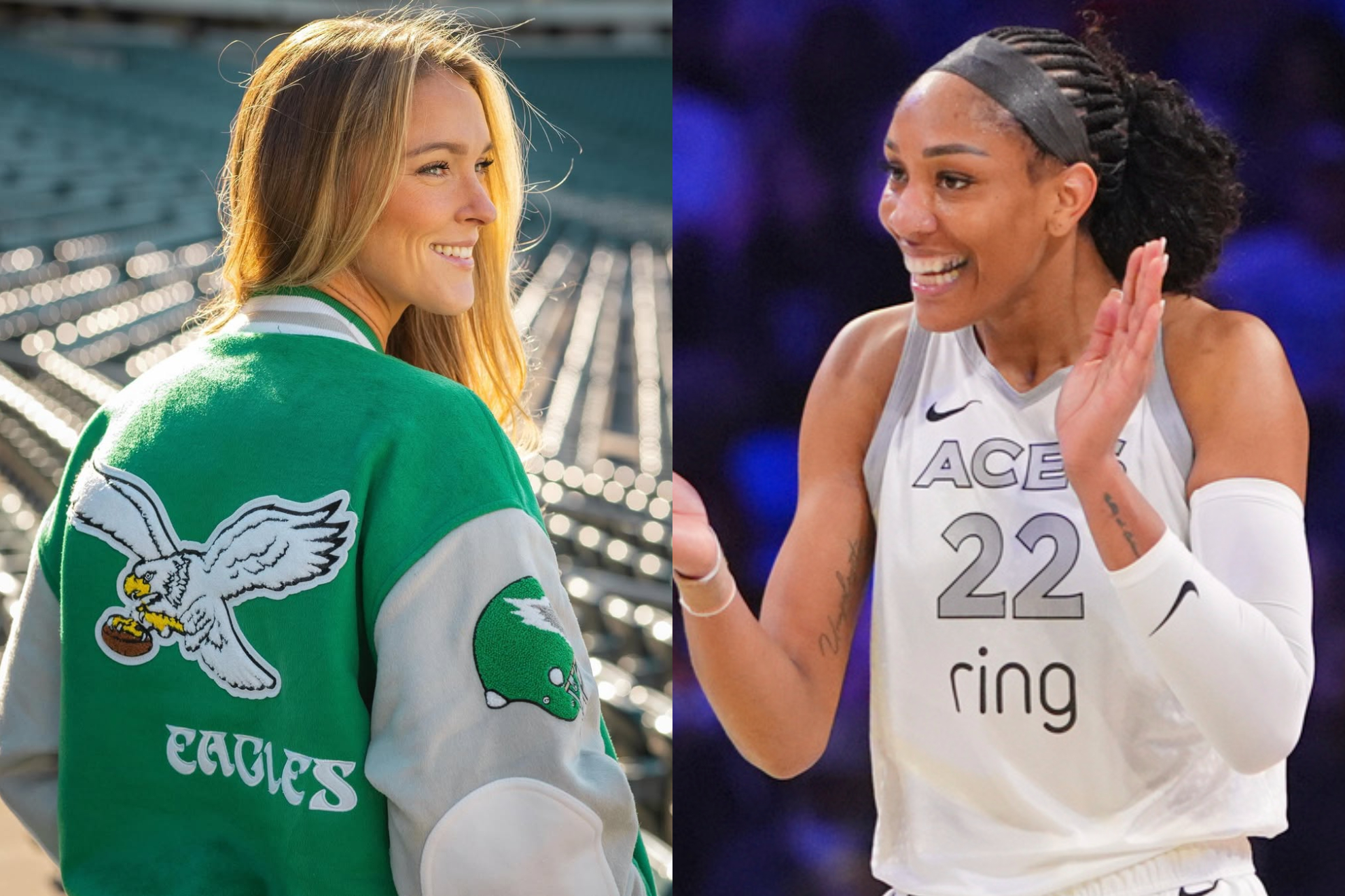 Aces Aja Wilson revealed to Jason Kelces wife, Kylie, that she experienced a stressful family situation