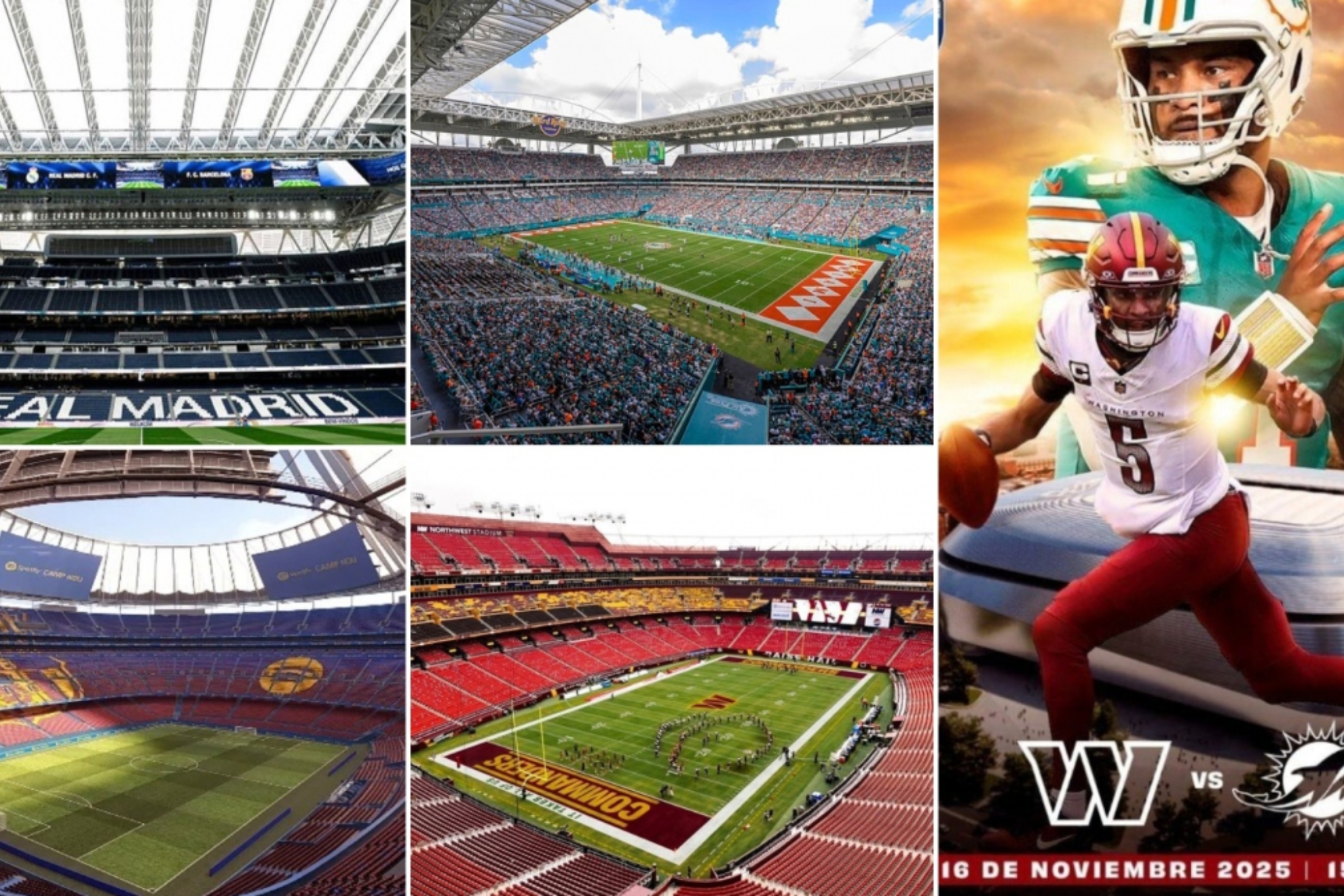 Dolphins vs Commanders: two wounded giants... richer than Real Madrid and Barcelona