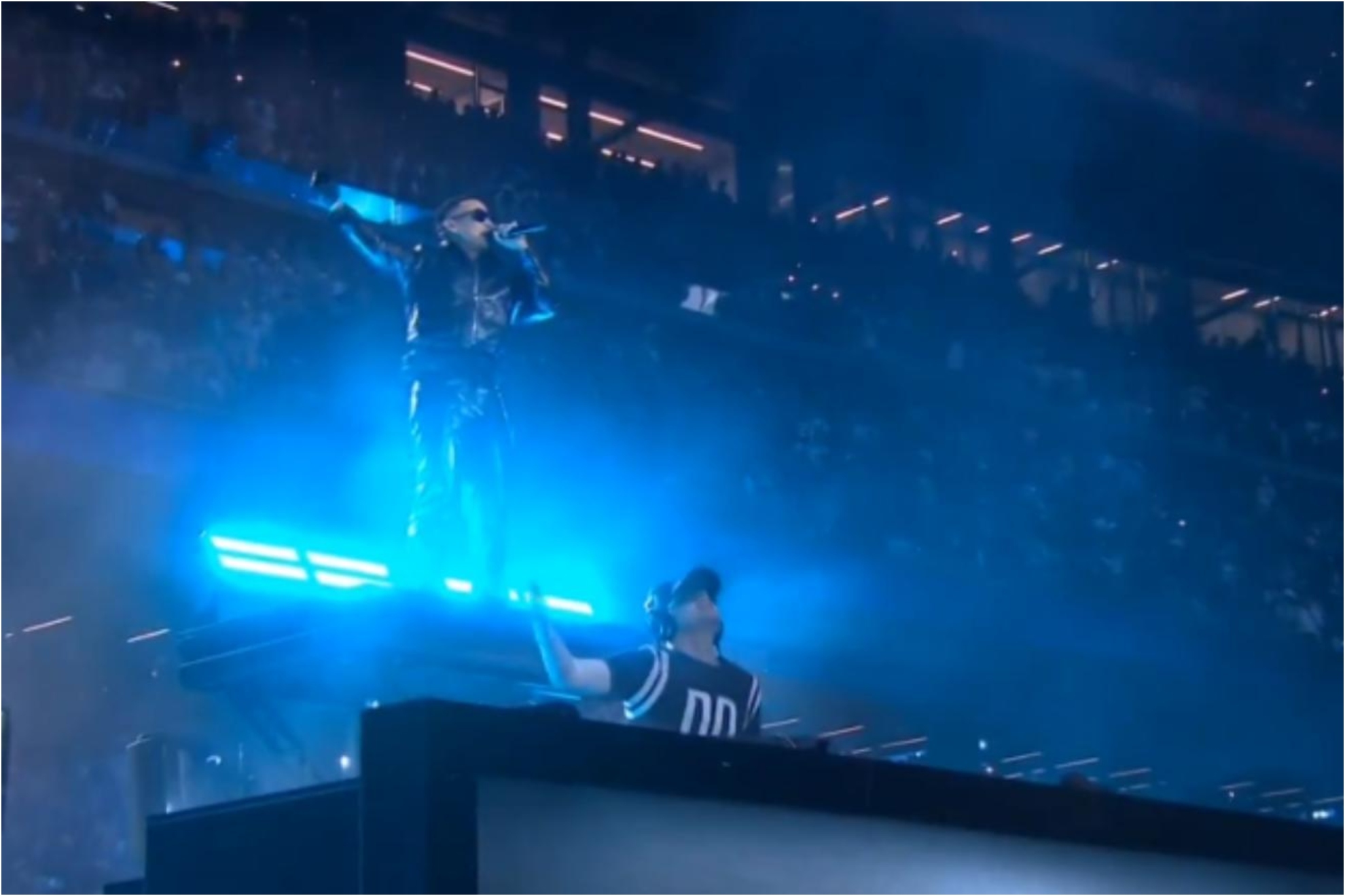 Concert during the NFL halftime show at the Santiago Bernab�u Stadium.