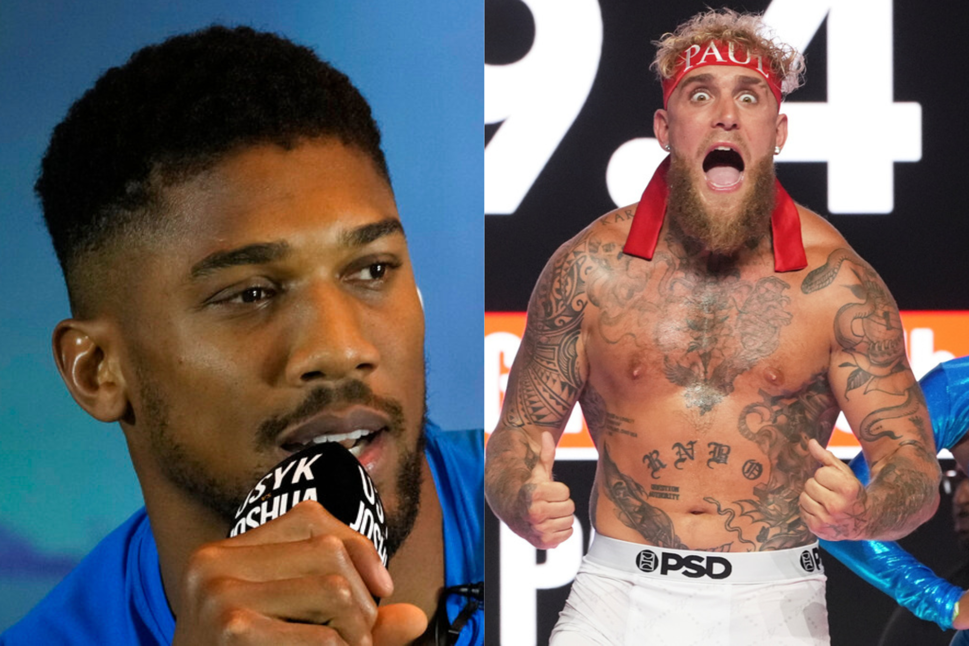 Anthony Joshua (left) and Jake Paul (right) will officially fight on December 19, 2025.