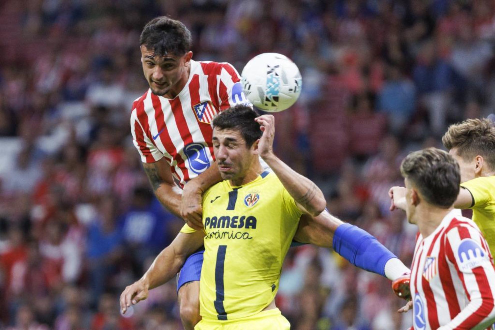 Pubill, en el duelo ante el Villarreal.