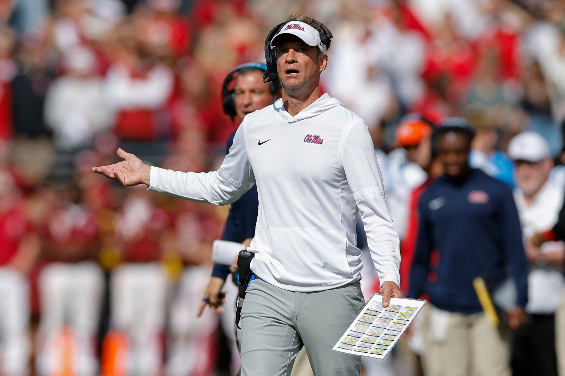 Ole Miss Rebels head coach Lane Kiffin