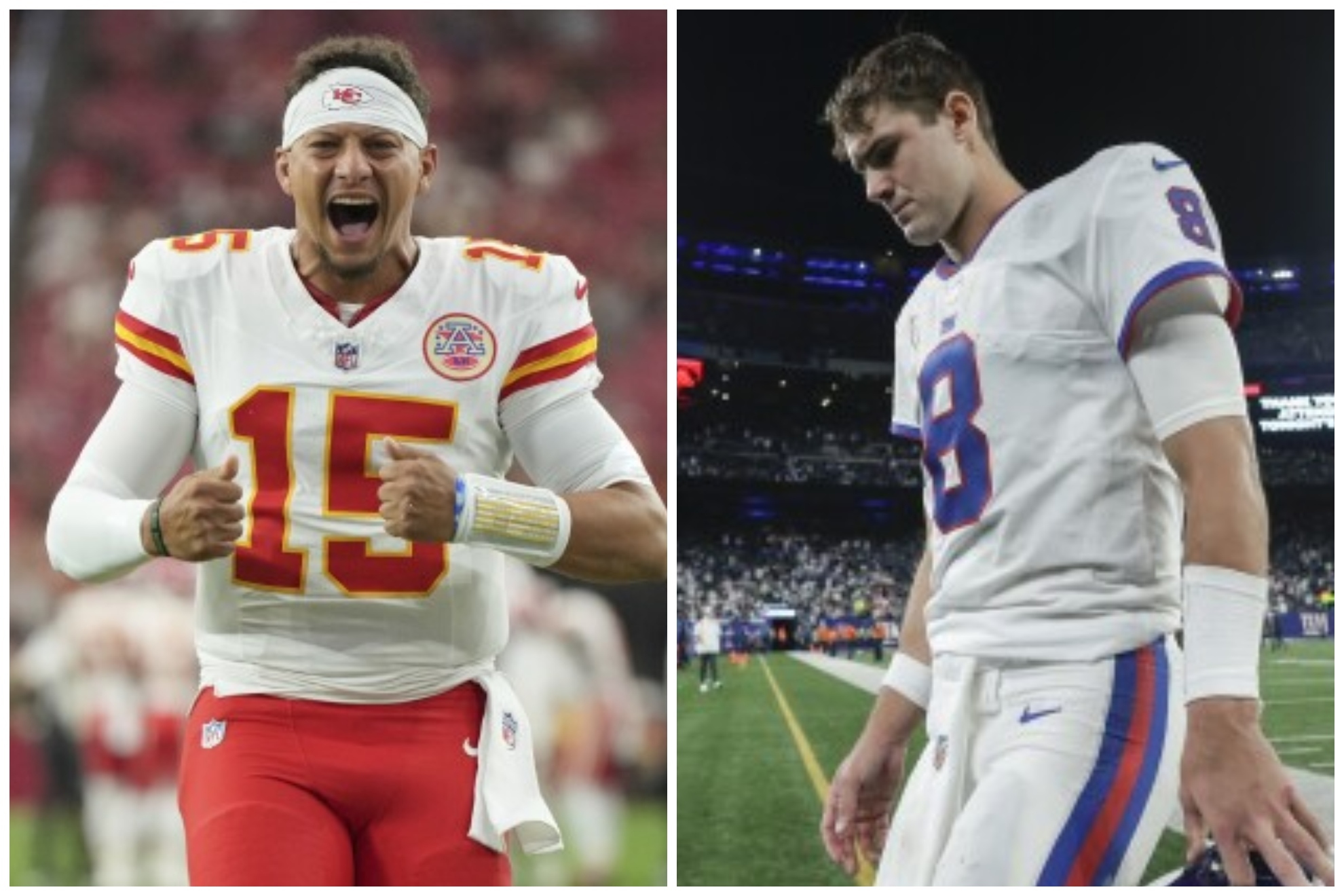 Patrick Mahomes and Daniel Jones