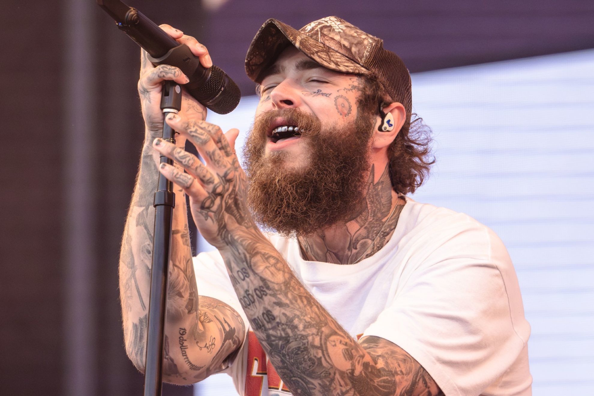 Post Malone performs at Outside Lands Festival 2024.