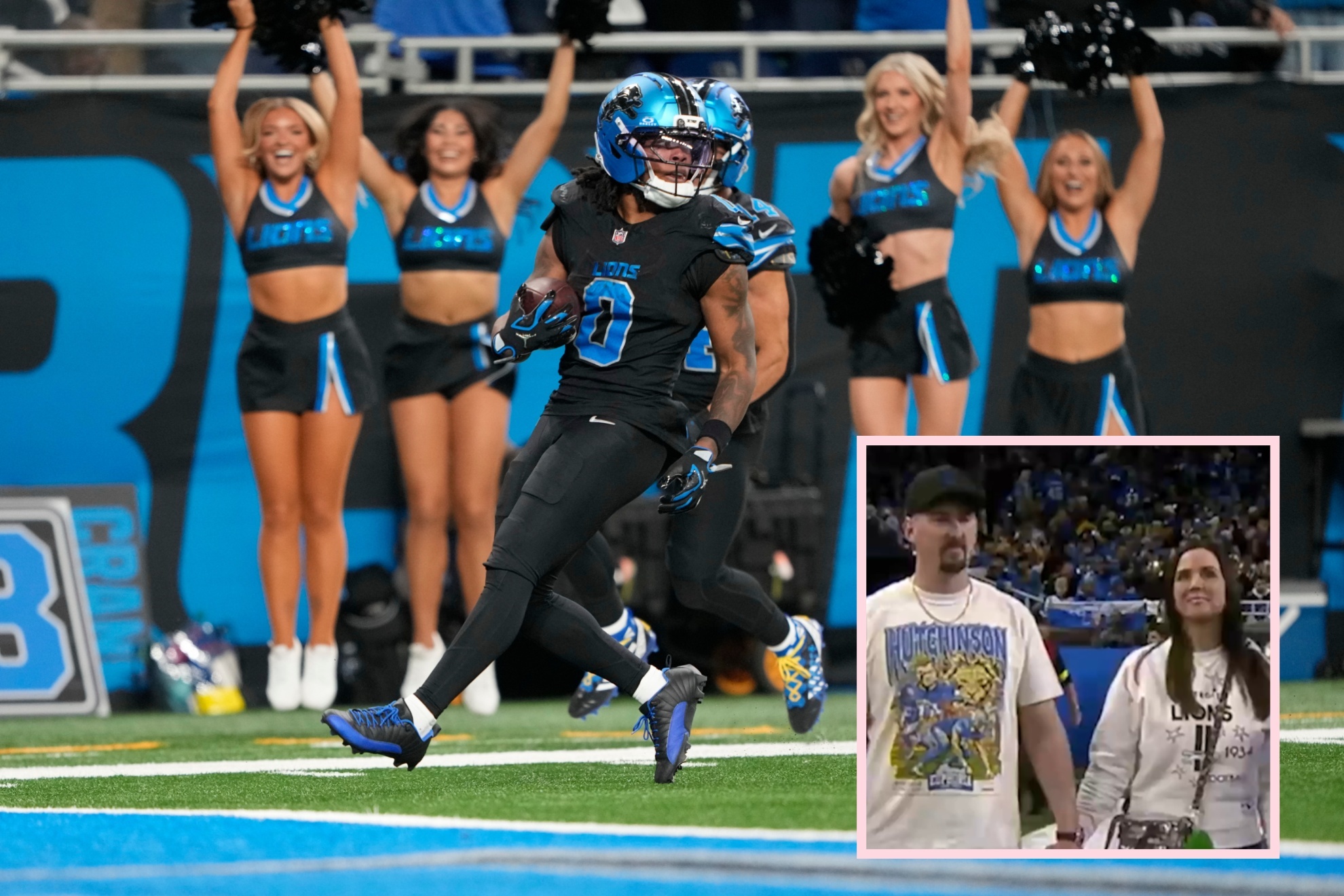 Heather and Joel thought they were getting autographed gear-then the cheerleaders brought out the real gift.