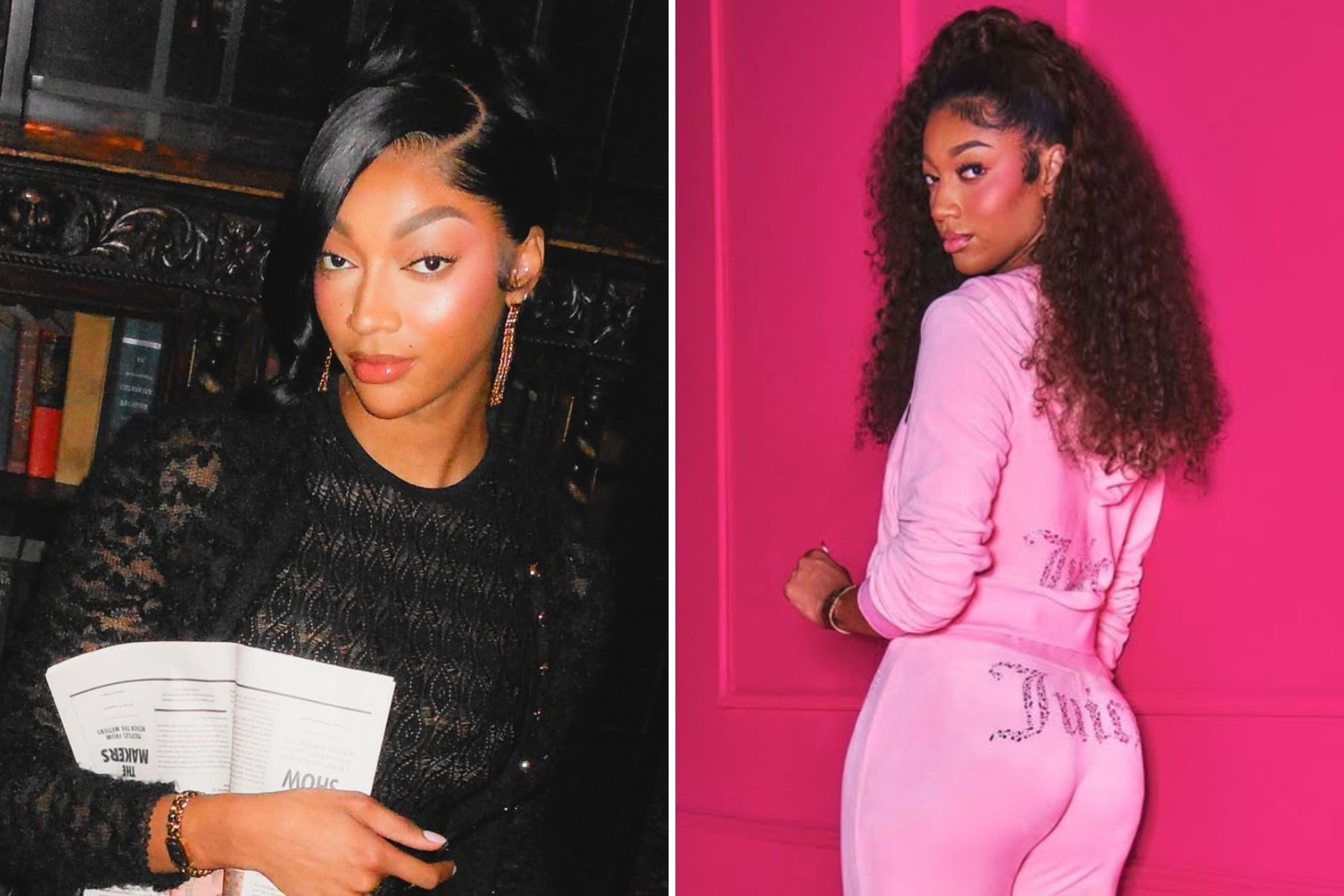 Angel Reese brushes off BBL rumors claiming its all natural as she turns heads in a classic Chanel look