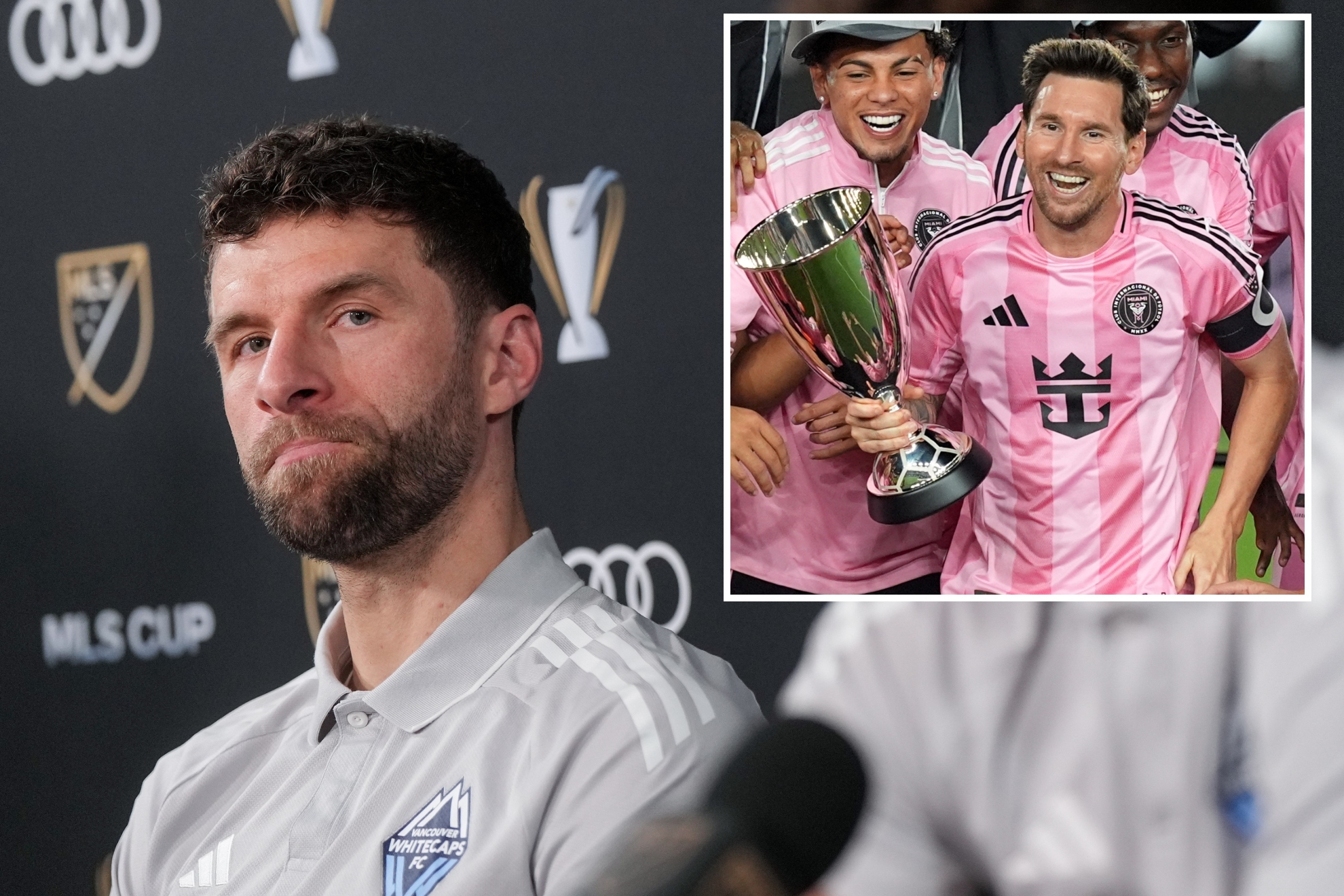 Thomas M�ller and Leo Messi