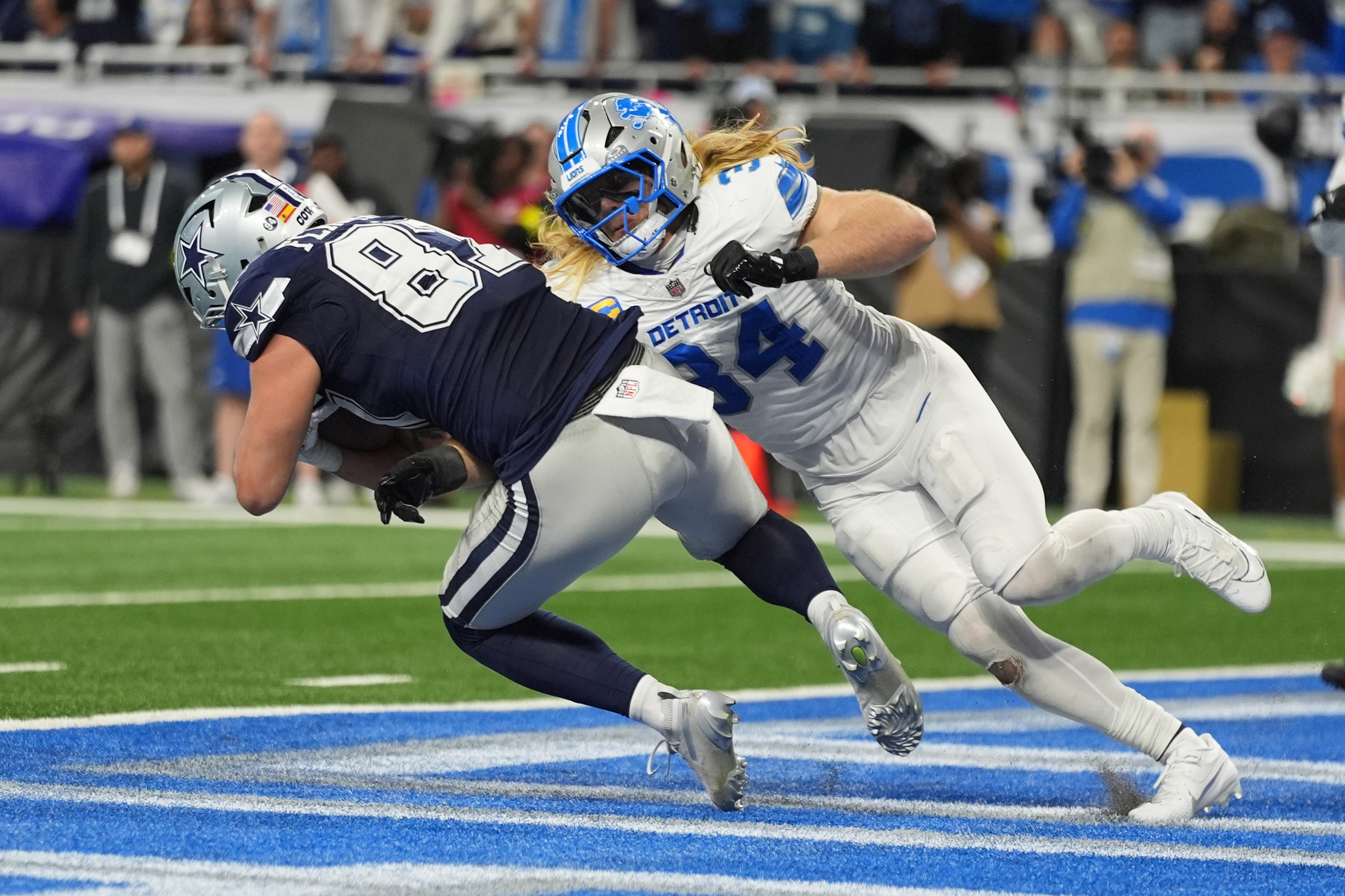 Dallas Cowboys tight end Jake Ferguson was denied via a controversial referee call at a crucial moment