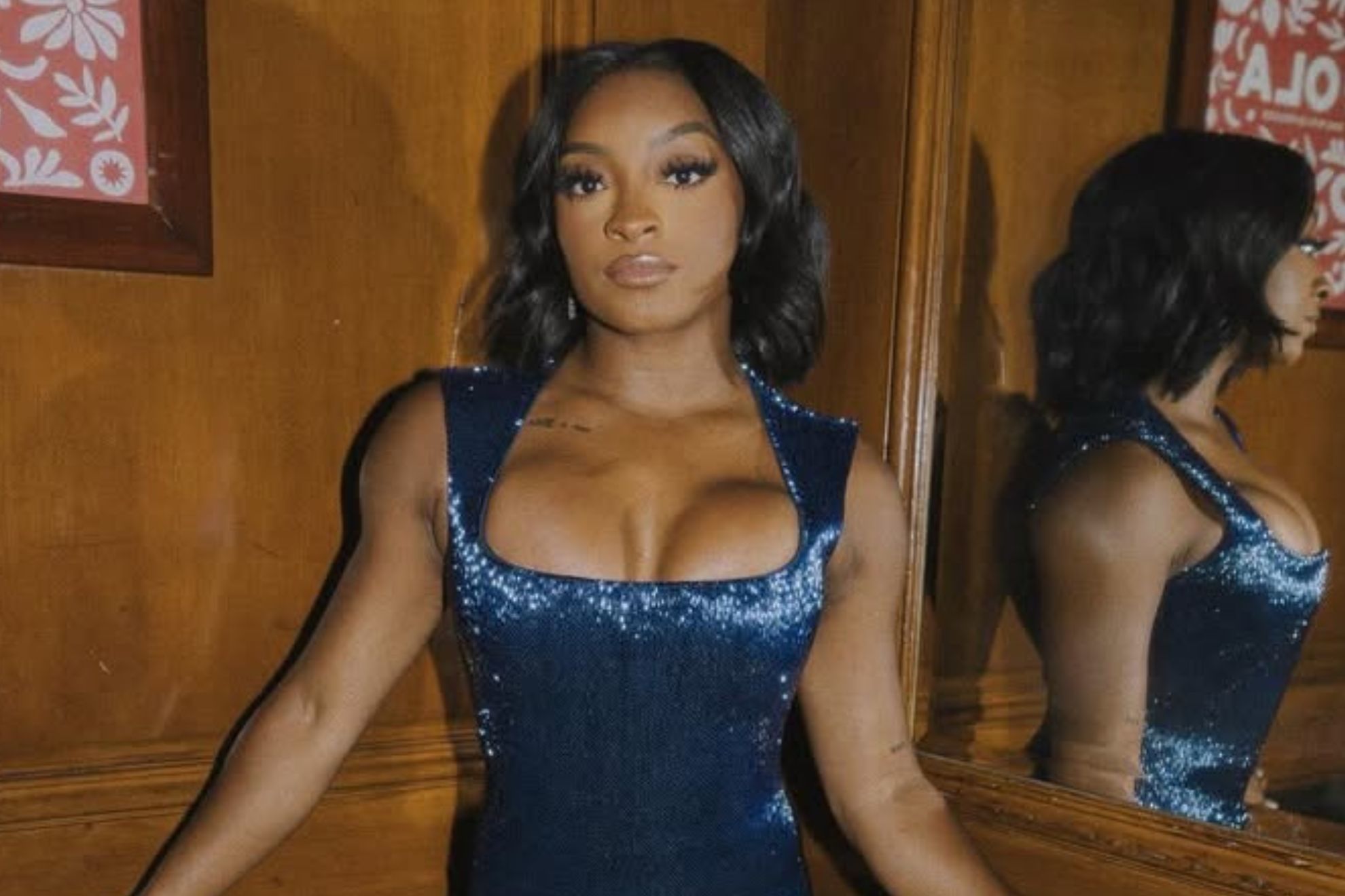 Simone Biles shares her boob job transformation on TikTok putting the results on full display