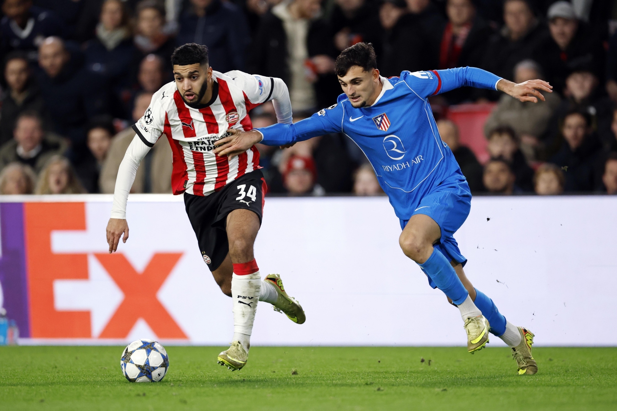 Pubill, durante el partido ante el PSV