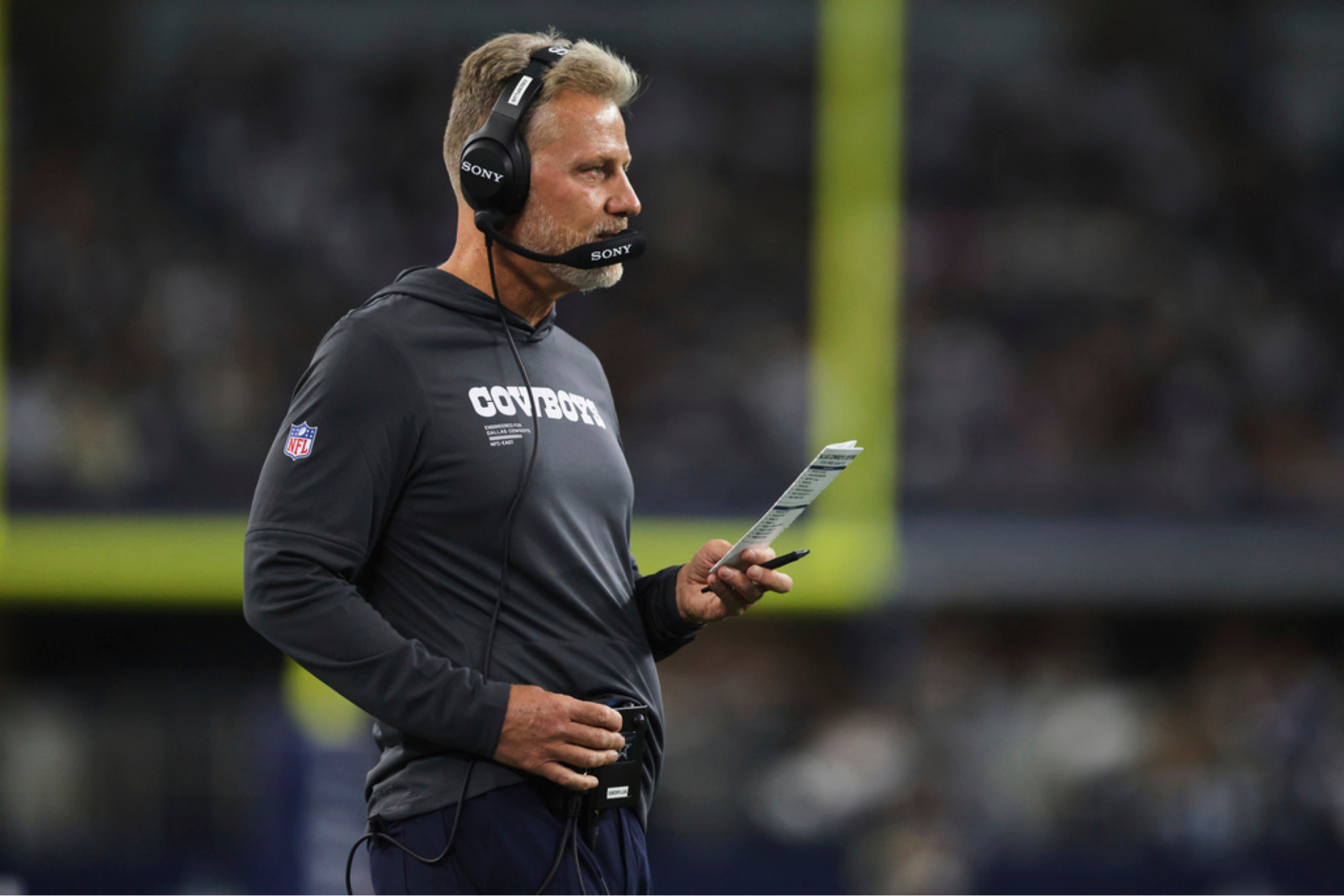 Dallas Cowboys defensive coordinator Matt Eberflus