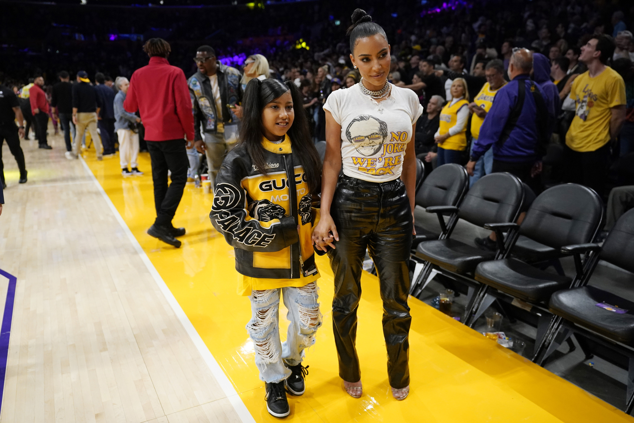 North West and morther Kim Kardashian.