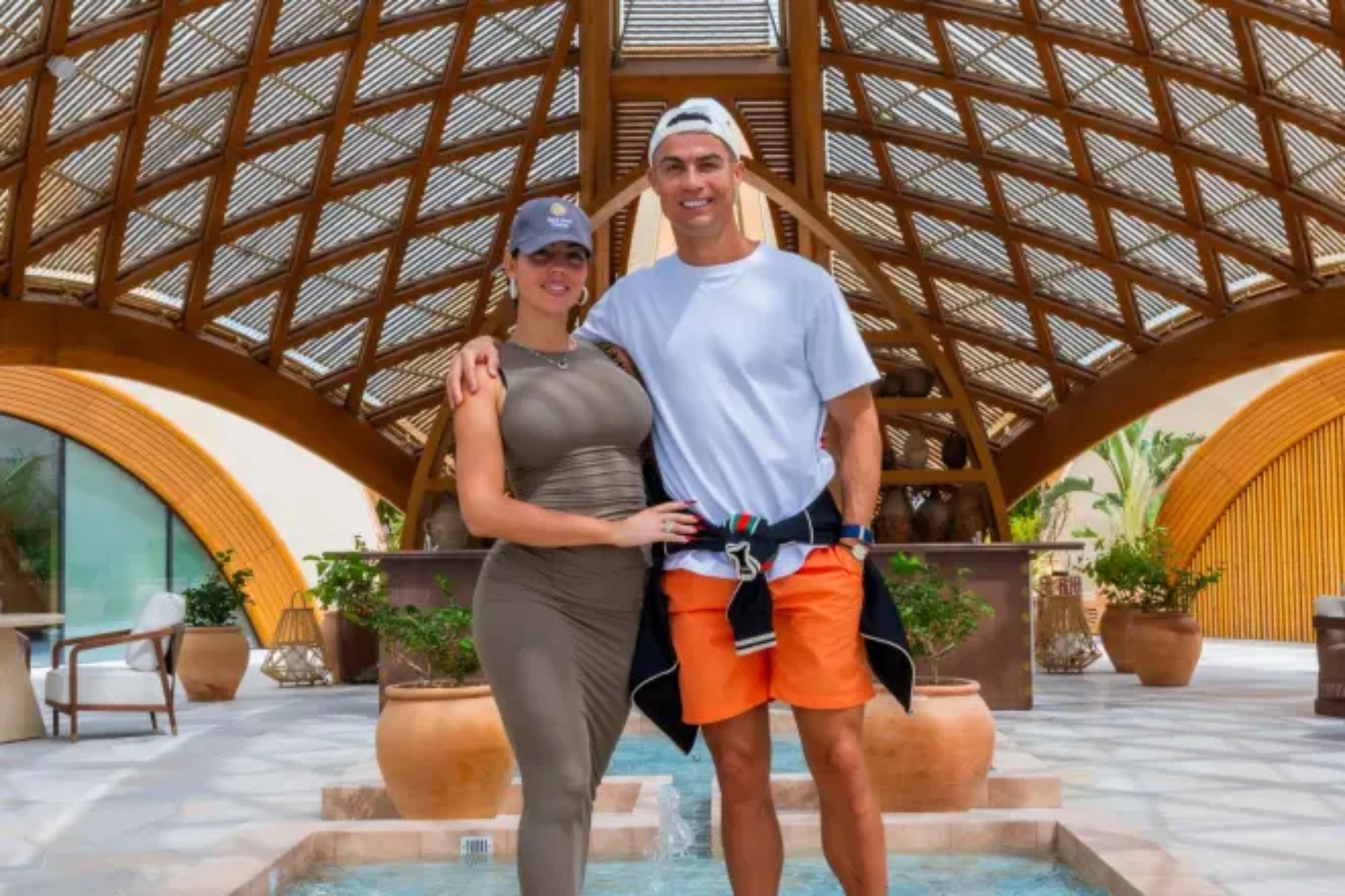Cristiano and Georgina at Nujuma, a Ritz-Carlton Reserve Residence.