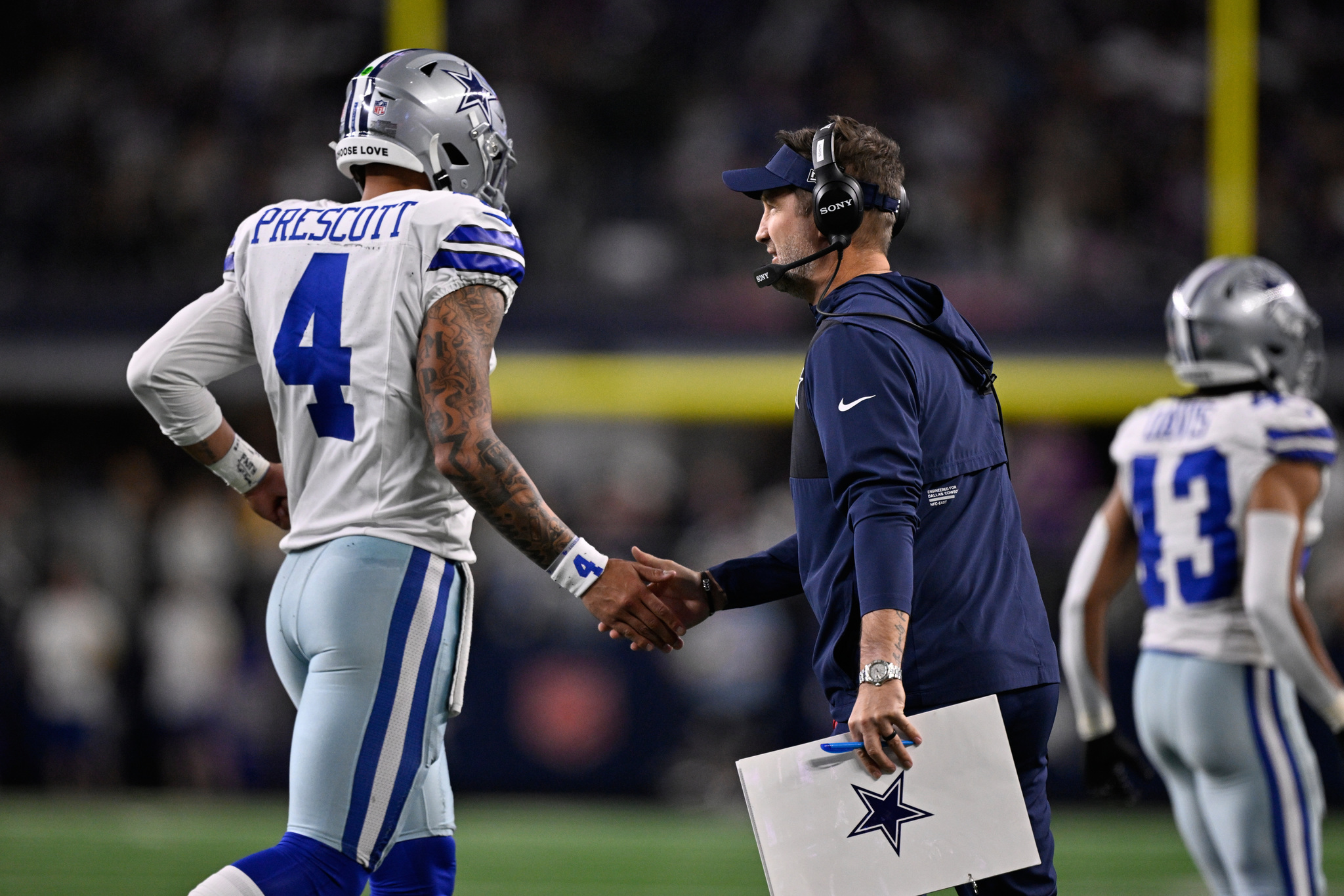 Cowboys pair Dak Prescott and Brian Schottenheimer