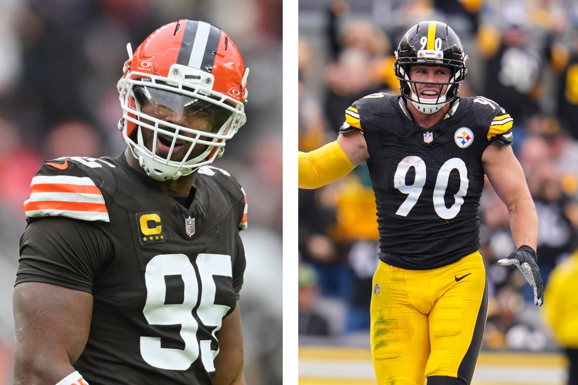 Myles Garrett and TJ Watt