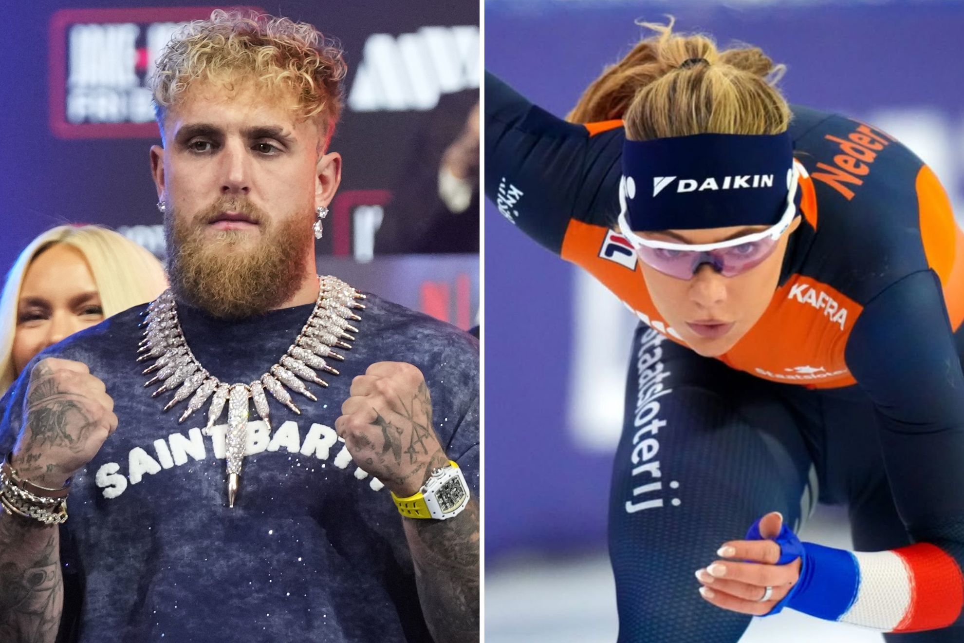 Jake Paul was left frozen as he watched his fianc�e Jutta Leerdams hard fall at Olympic trials