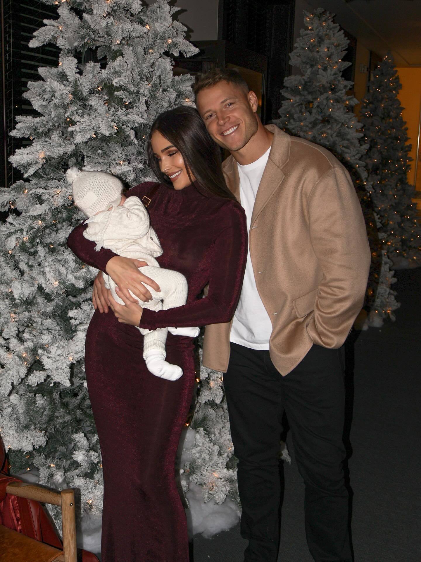 Olivia Culpo, Christian McCaffrey and daughter Colette