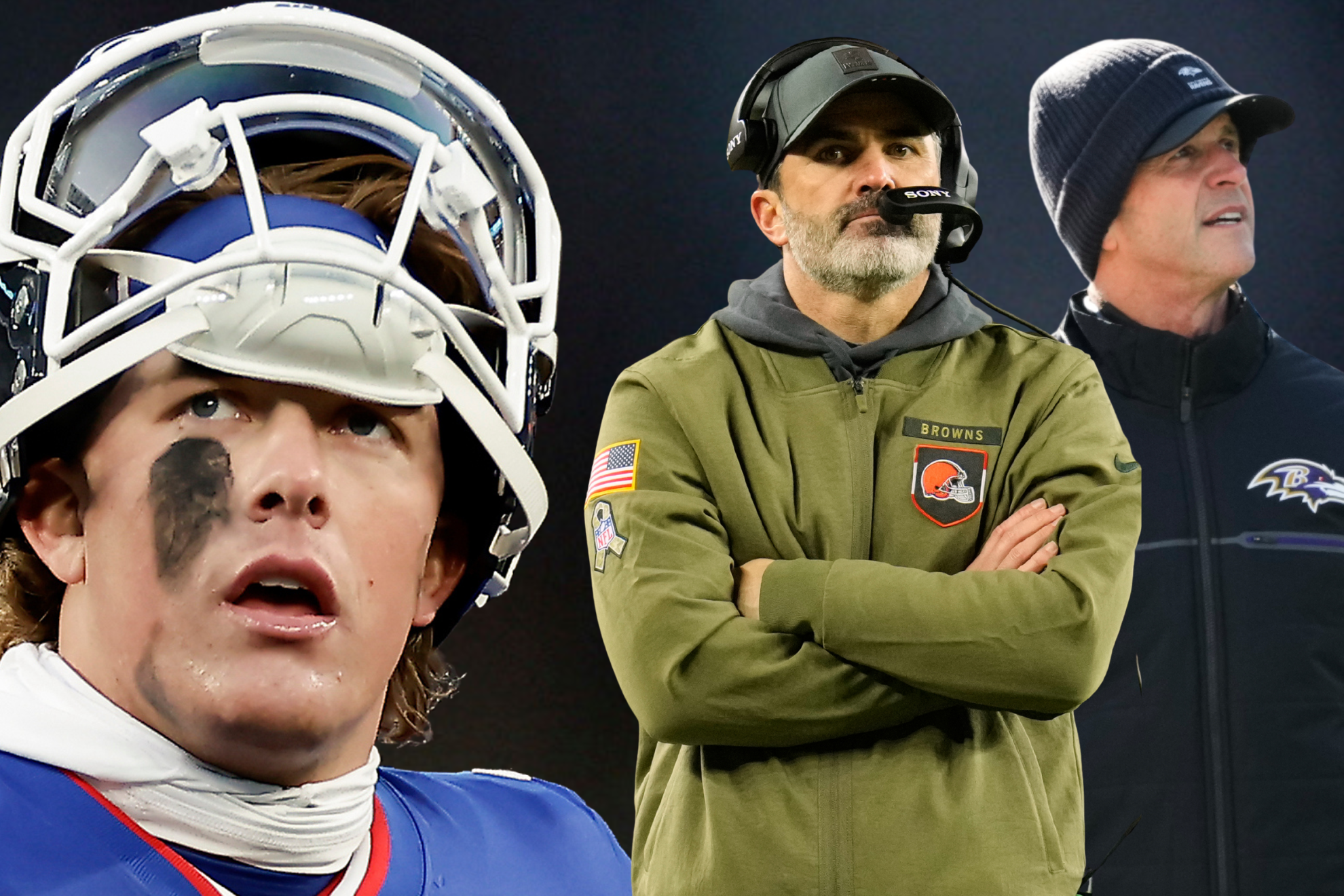 Jaxson Dart, Kevin Stefanski & John Harbaugh