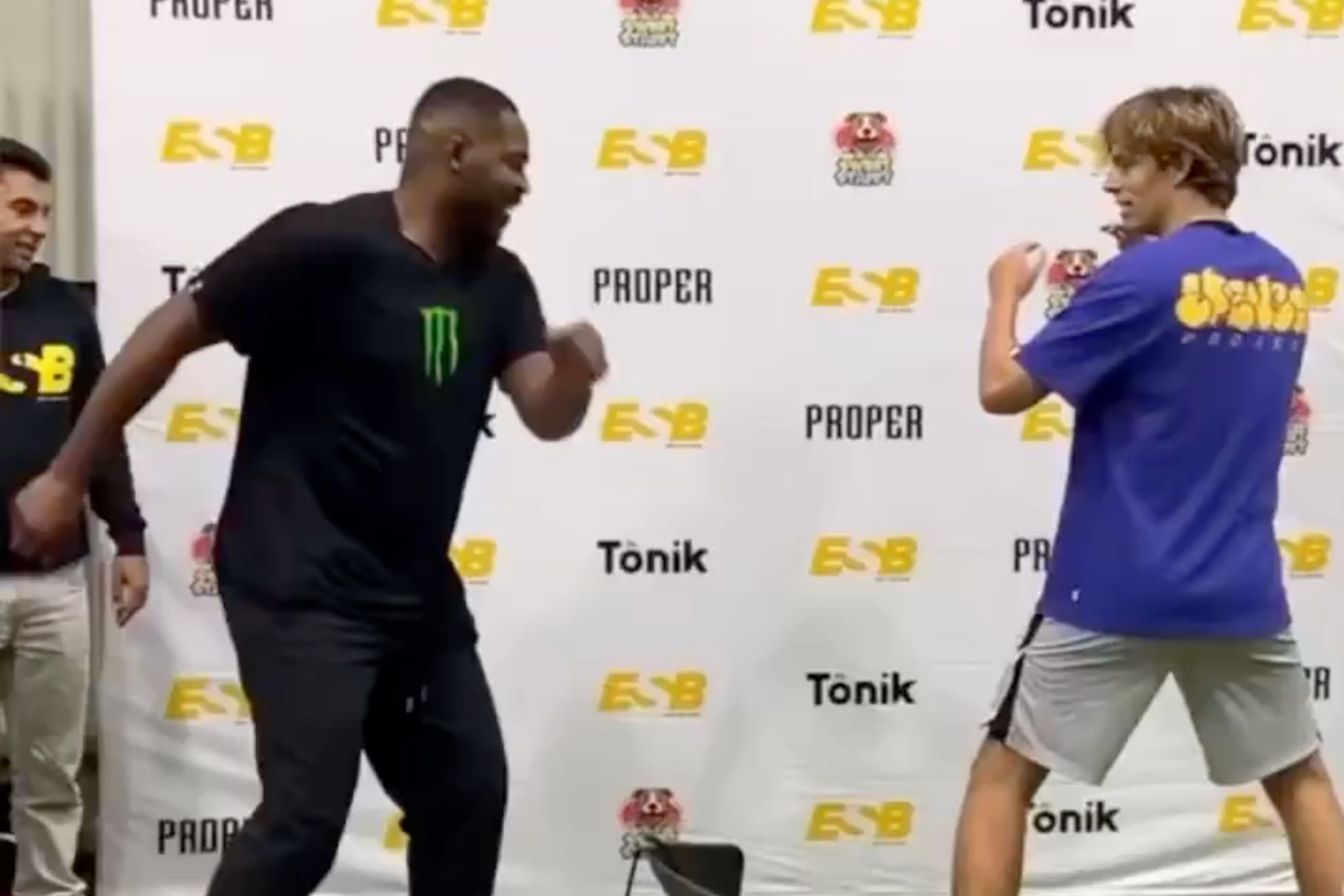 Jon Jones leg kicks a fan in shocking encounter that ends with a hospital visit
