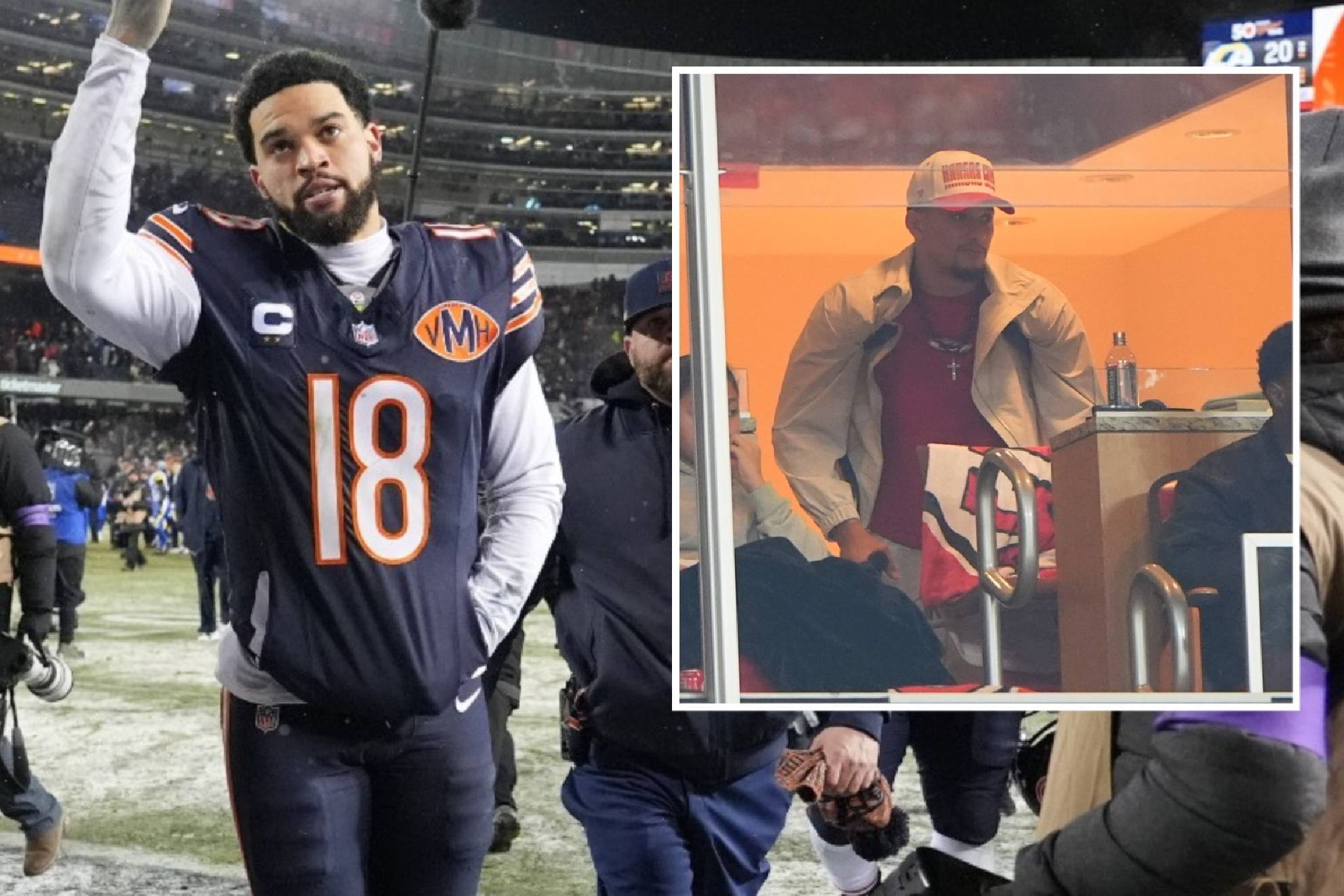 Patrick Mahomes sharp comment on Caleb Williams after Bears elimination by the Rams