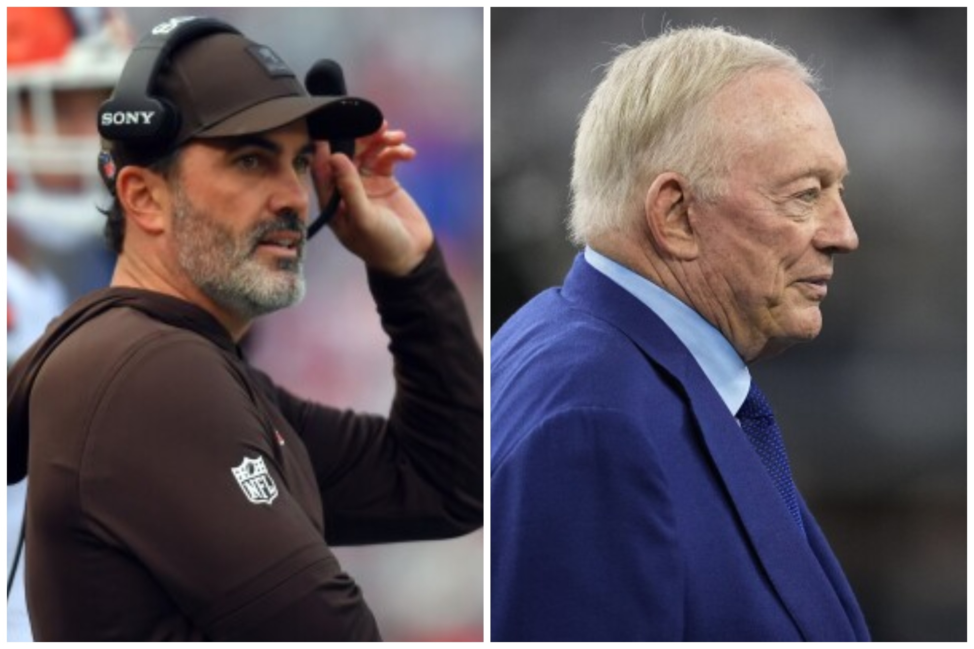 Kevin Stefanski and Jerry Jones