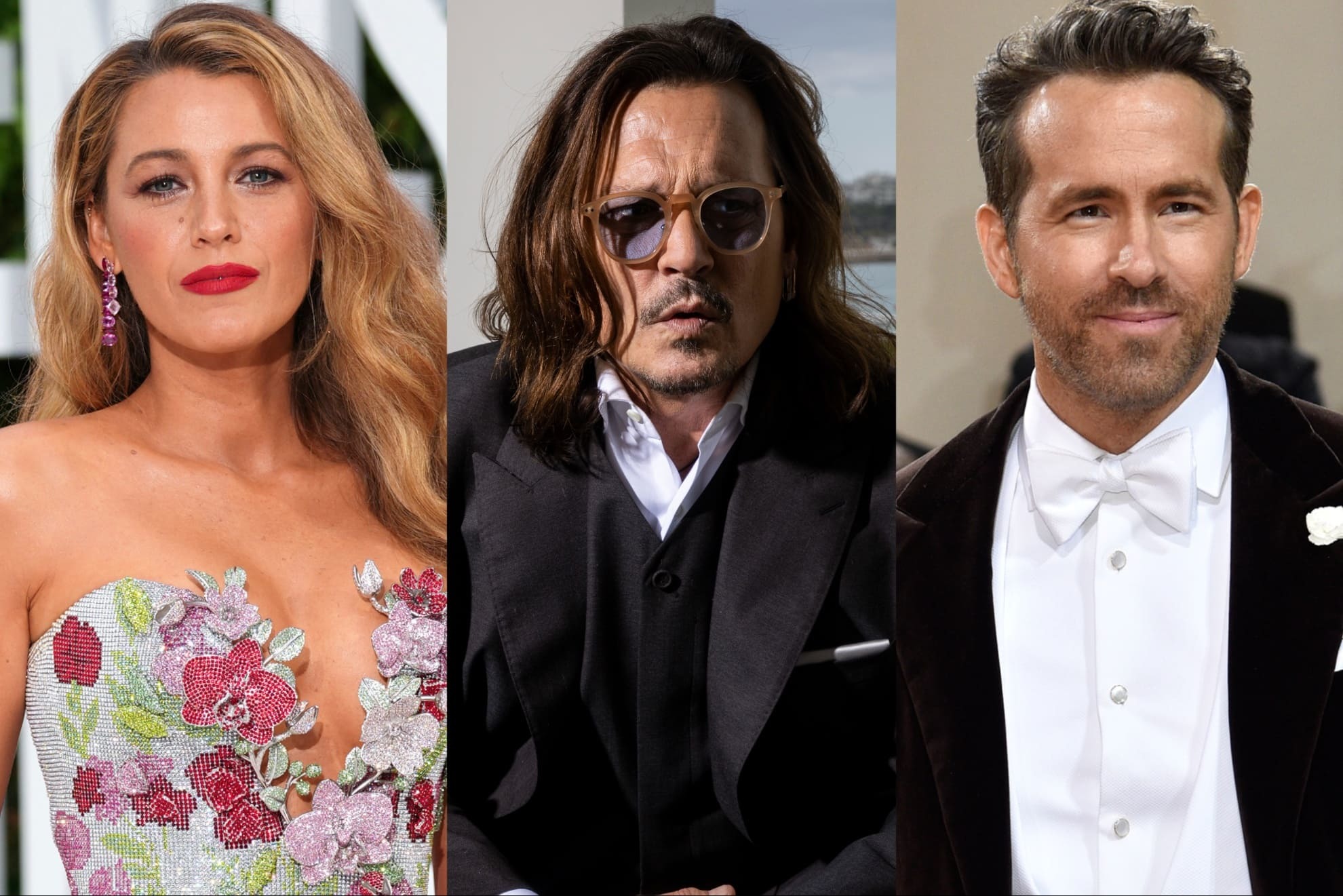 Blake Lively, Johnny Depp and Ryan Reynolds.