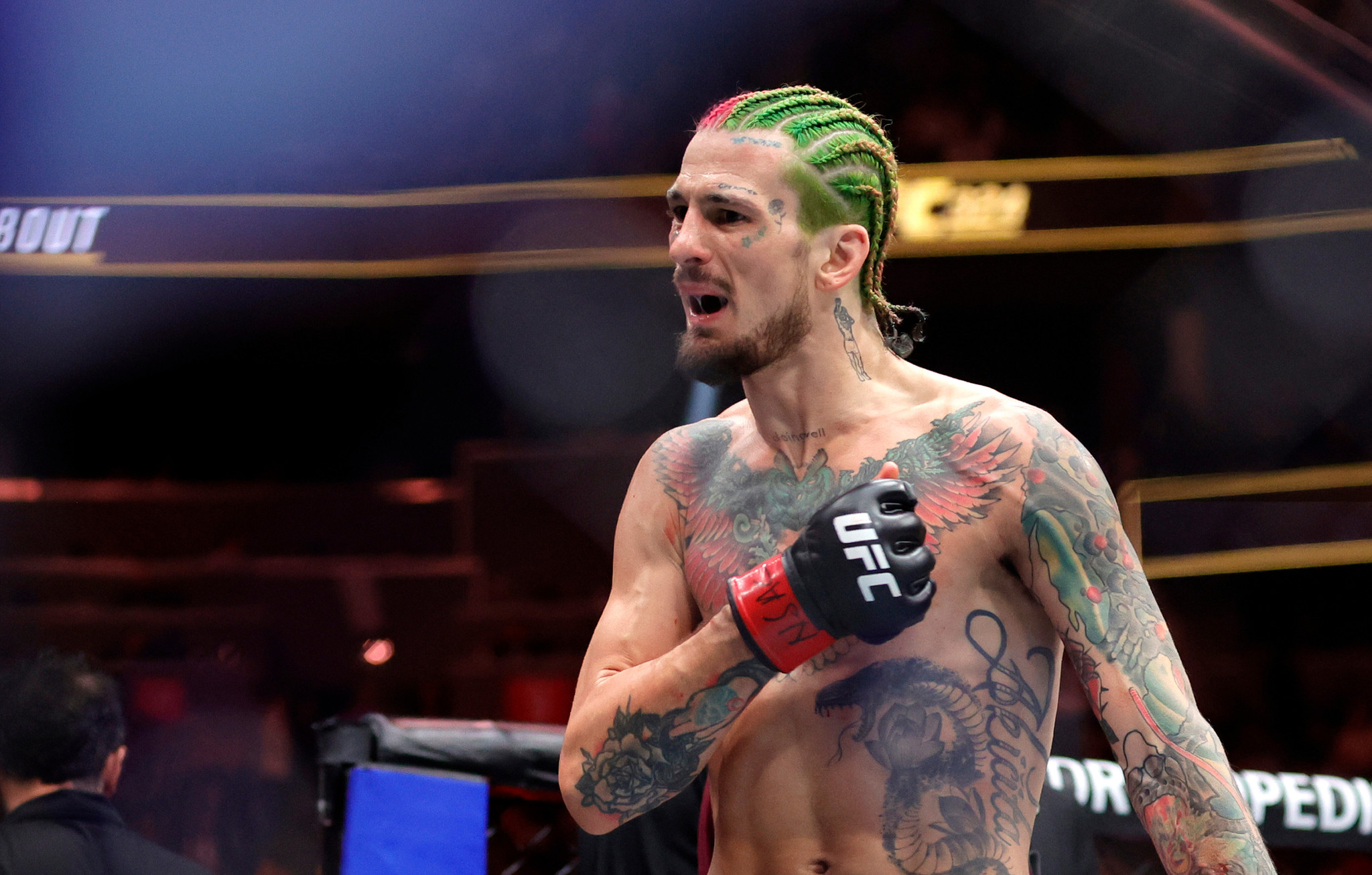 Sean OMalley during his bout against Song Yadong at UFC 324.