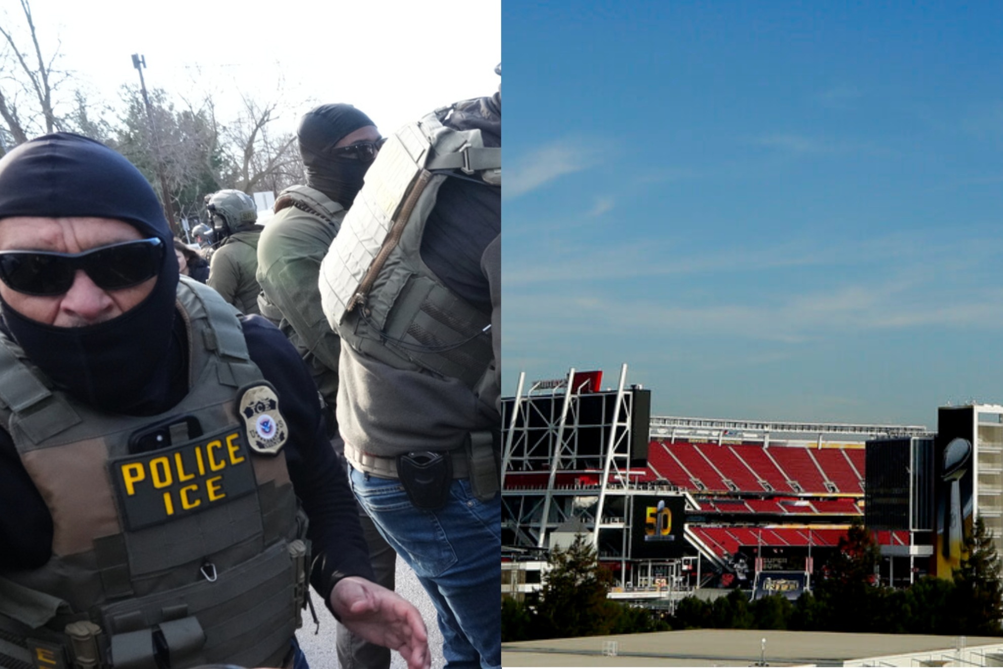 DHS confirmed ICE presence at Levis Stadium for Super Bowl LX.