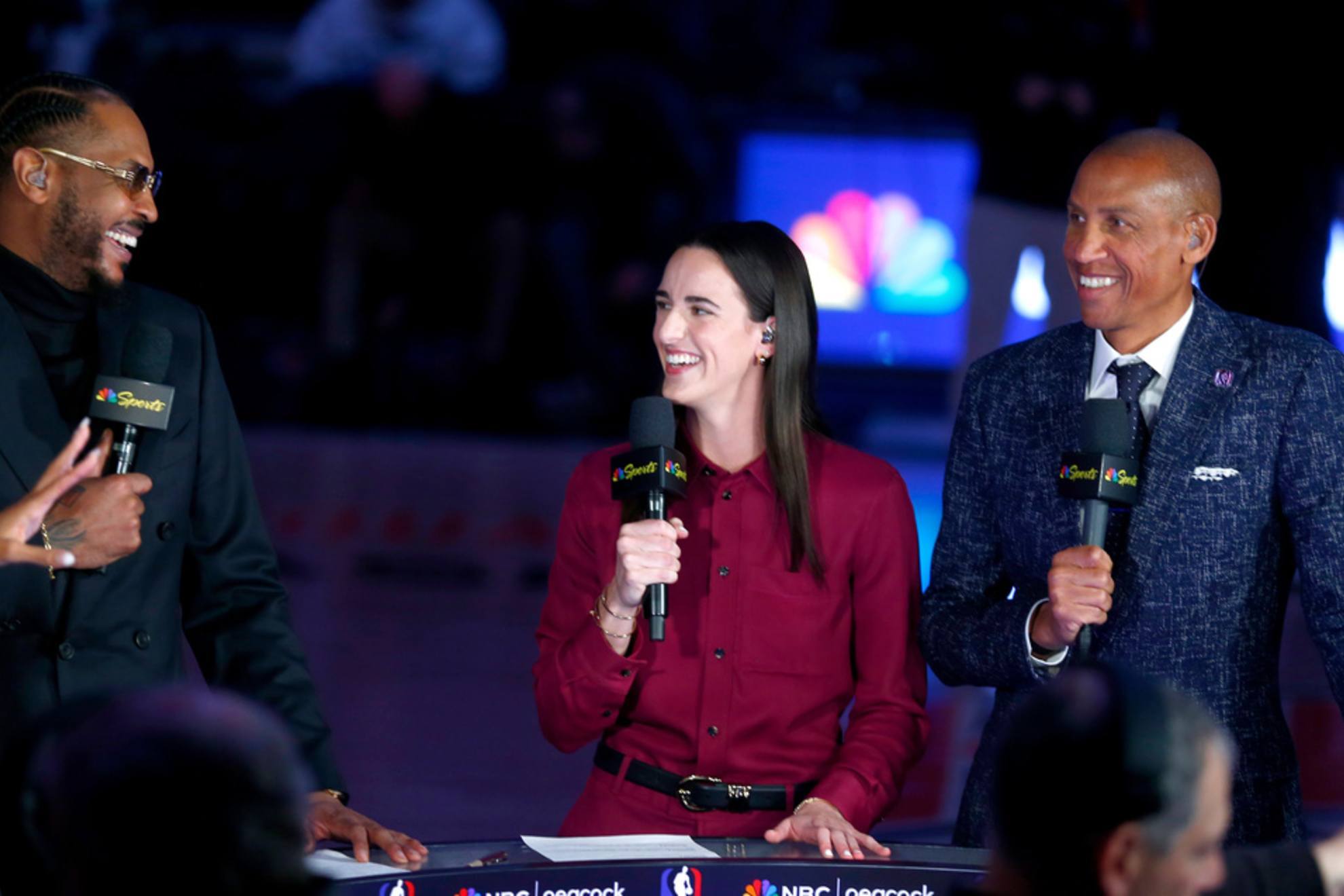 Caitlin Clark faces viral backlash in her first appearance as an NBA commentator.